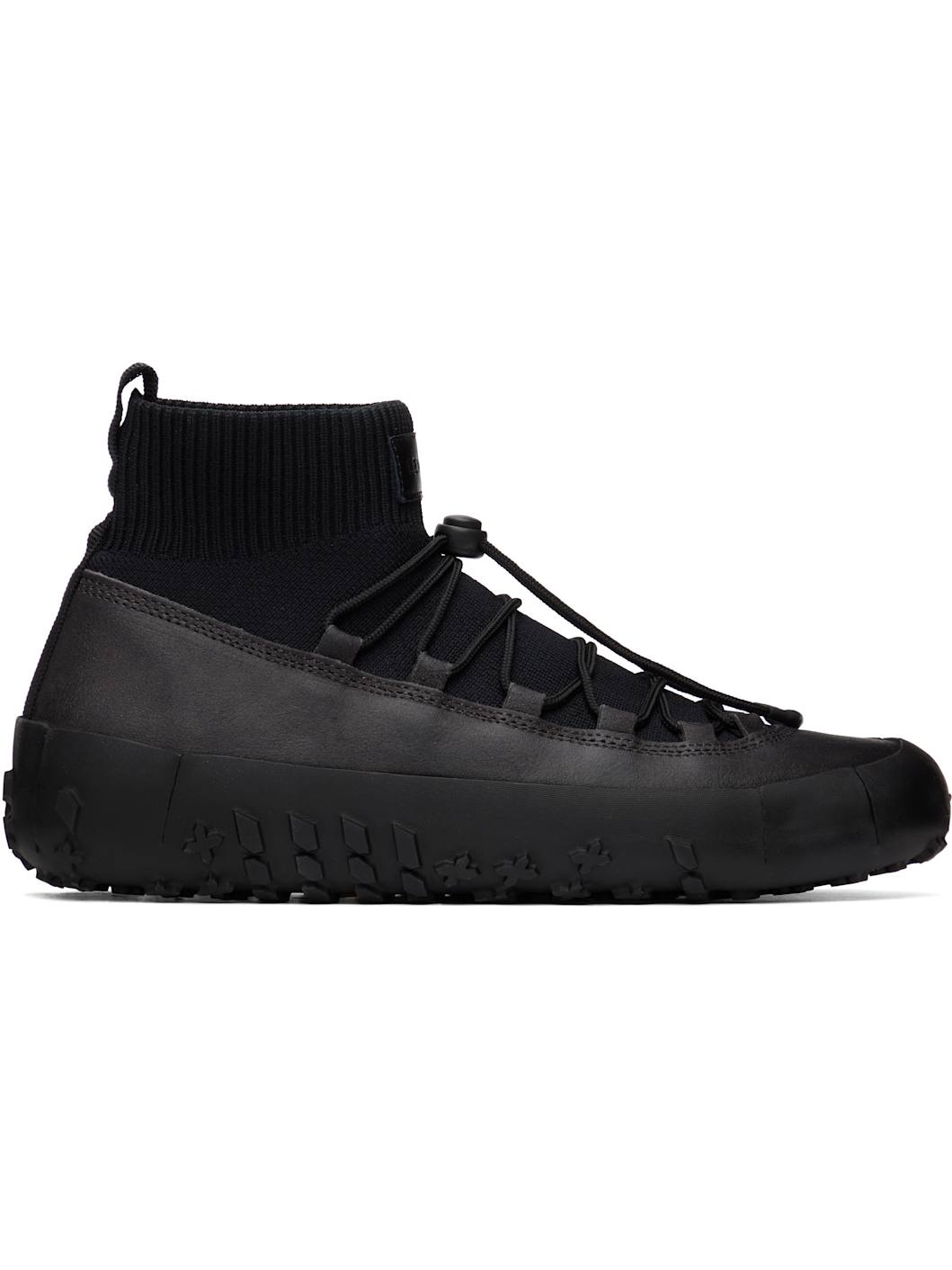 Black Vibram Wrap On Sneakers - 1