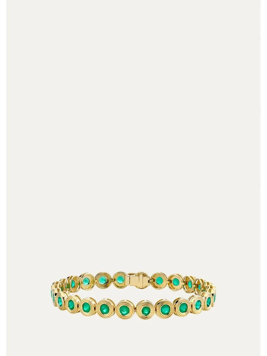 14K Yellow Gold & Emerald Bracelet - 1