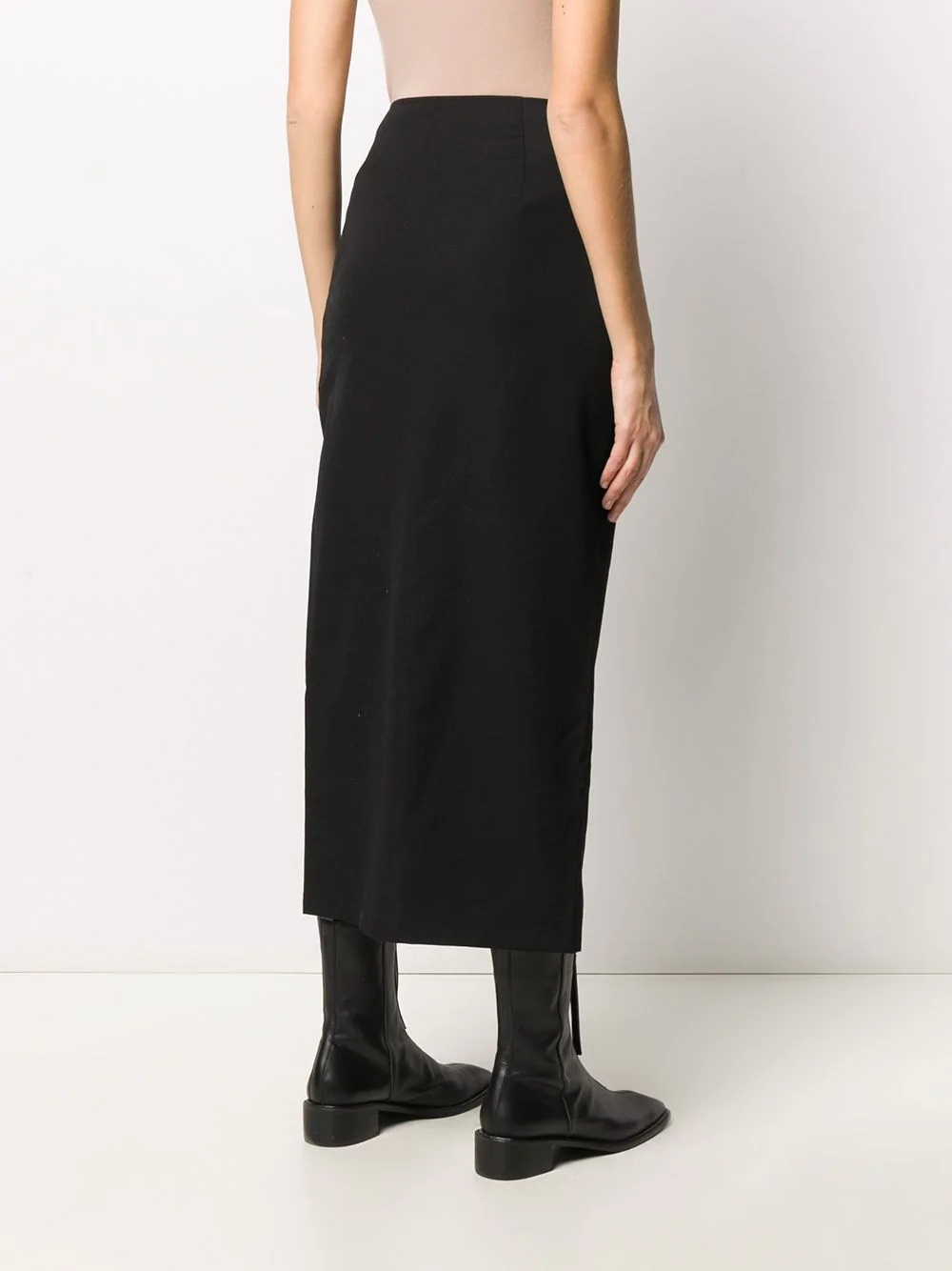 pleated panel midi skirt - 4