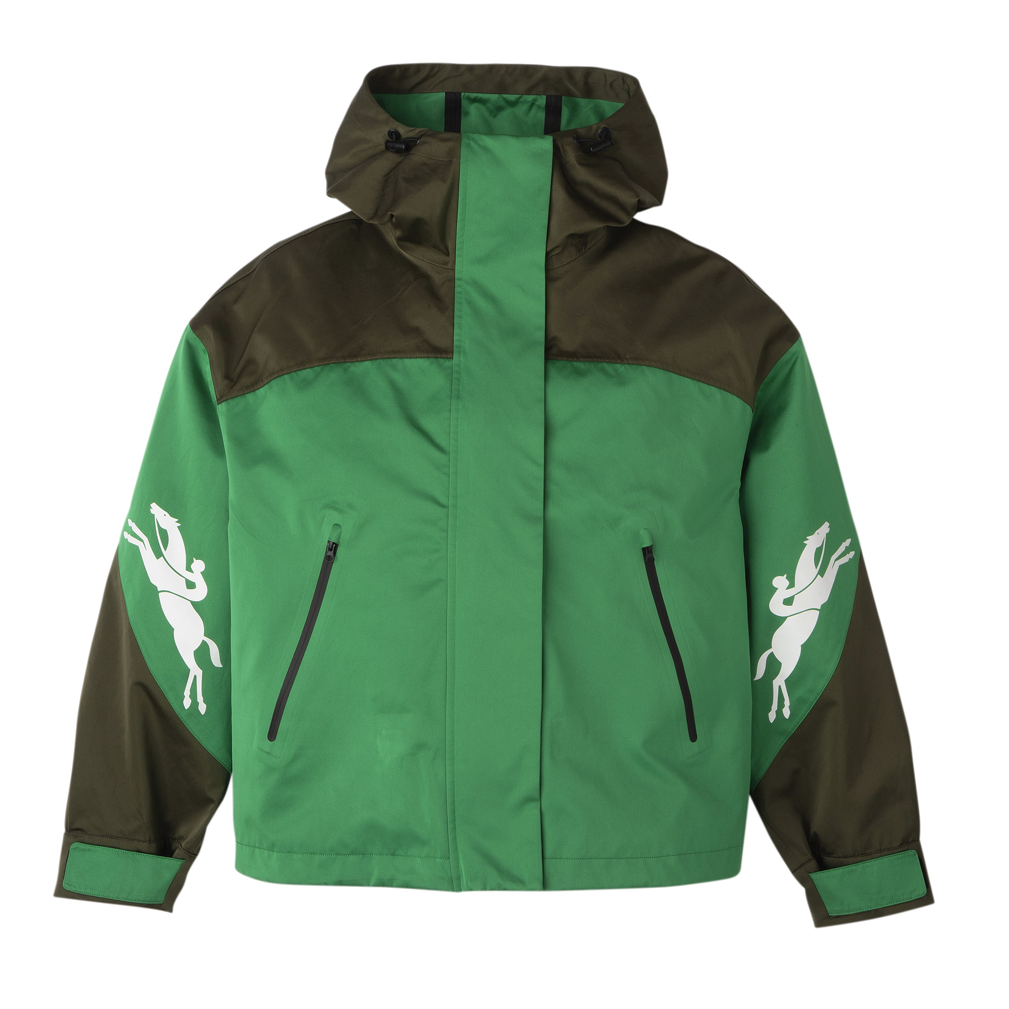 Short parka Khaki/Green - Technical canvas - 1
