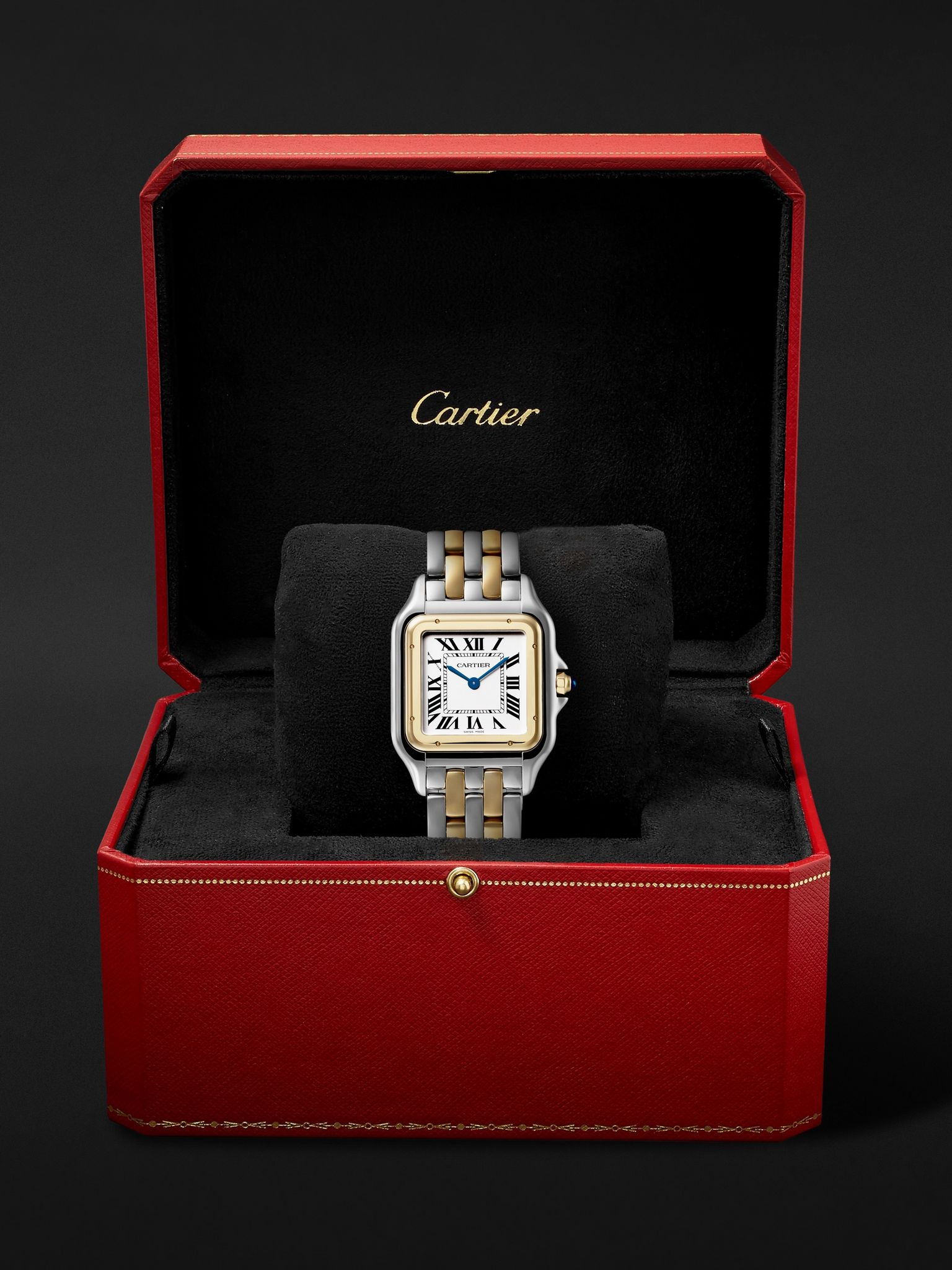 Panthère de Cartier Large 42mm 18-Karat Gold and Steel Watch, Ref. No. W2PN0016 White - 7