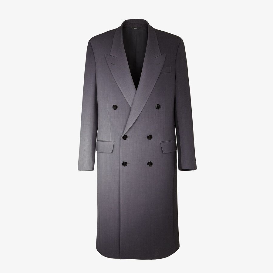 Black wool coat - 1