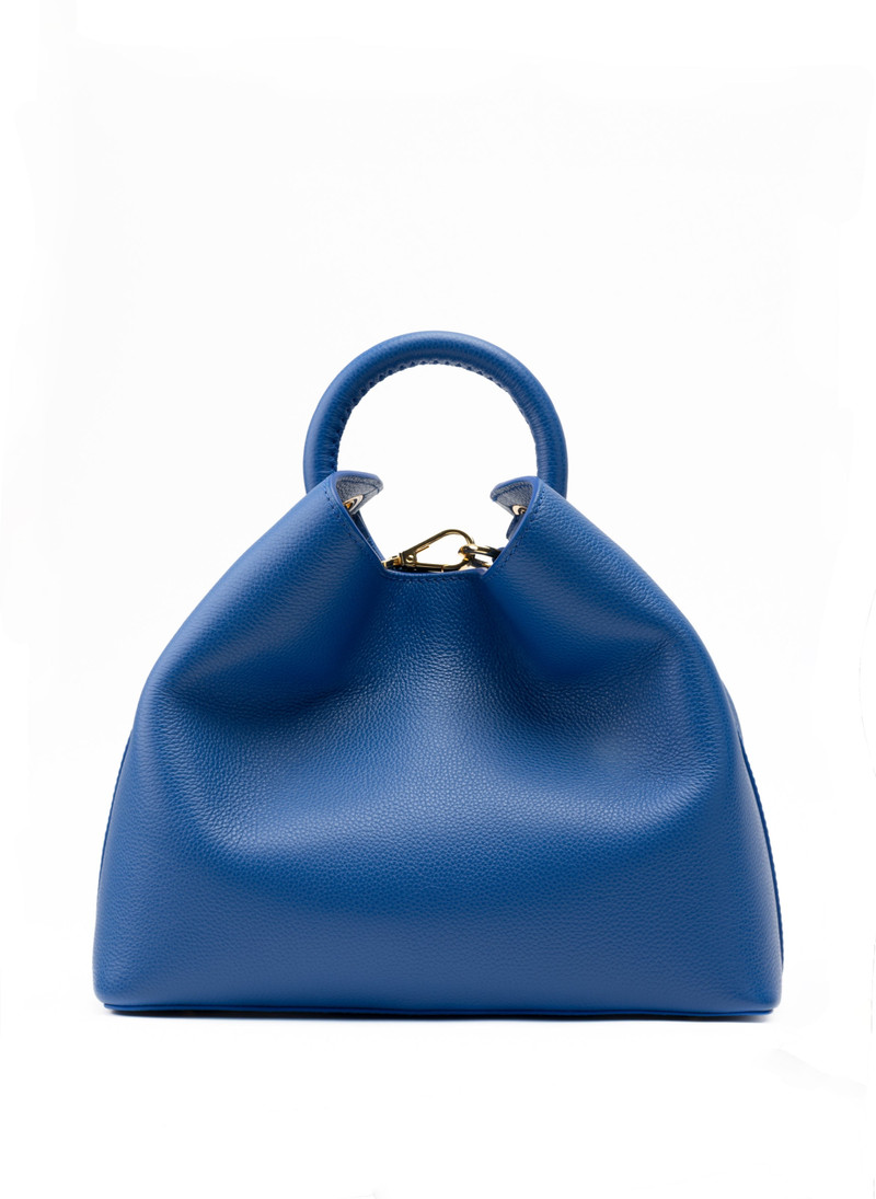 Raisin Pebbled Leather Azure Blue 1