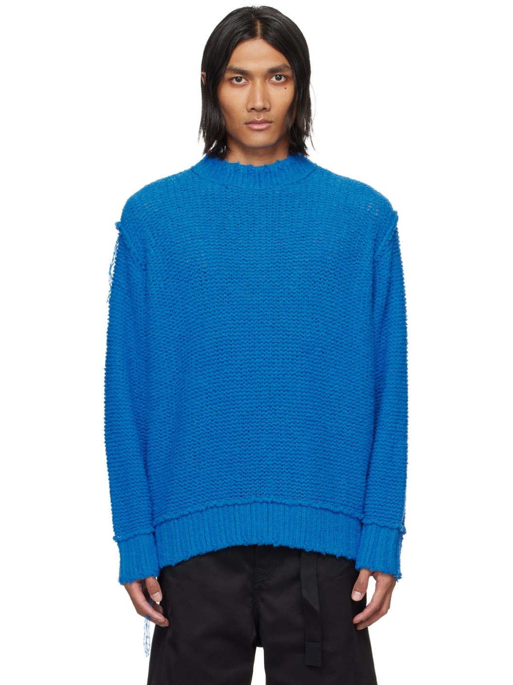 Blue Loose Thread Sweater - 1