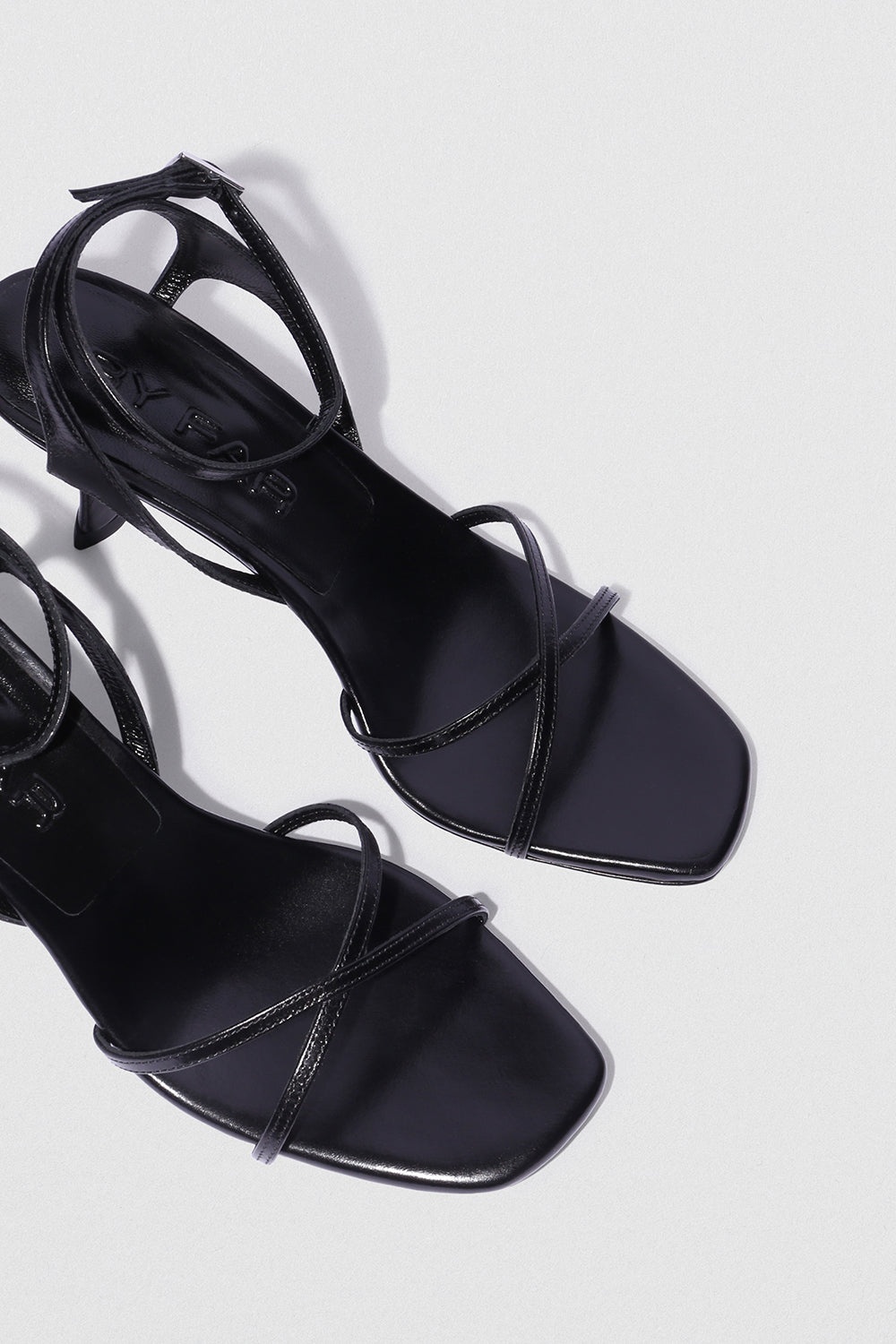Rosko Black Creased Calf Leather Sandal - 3