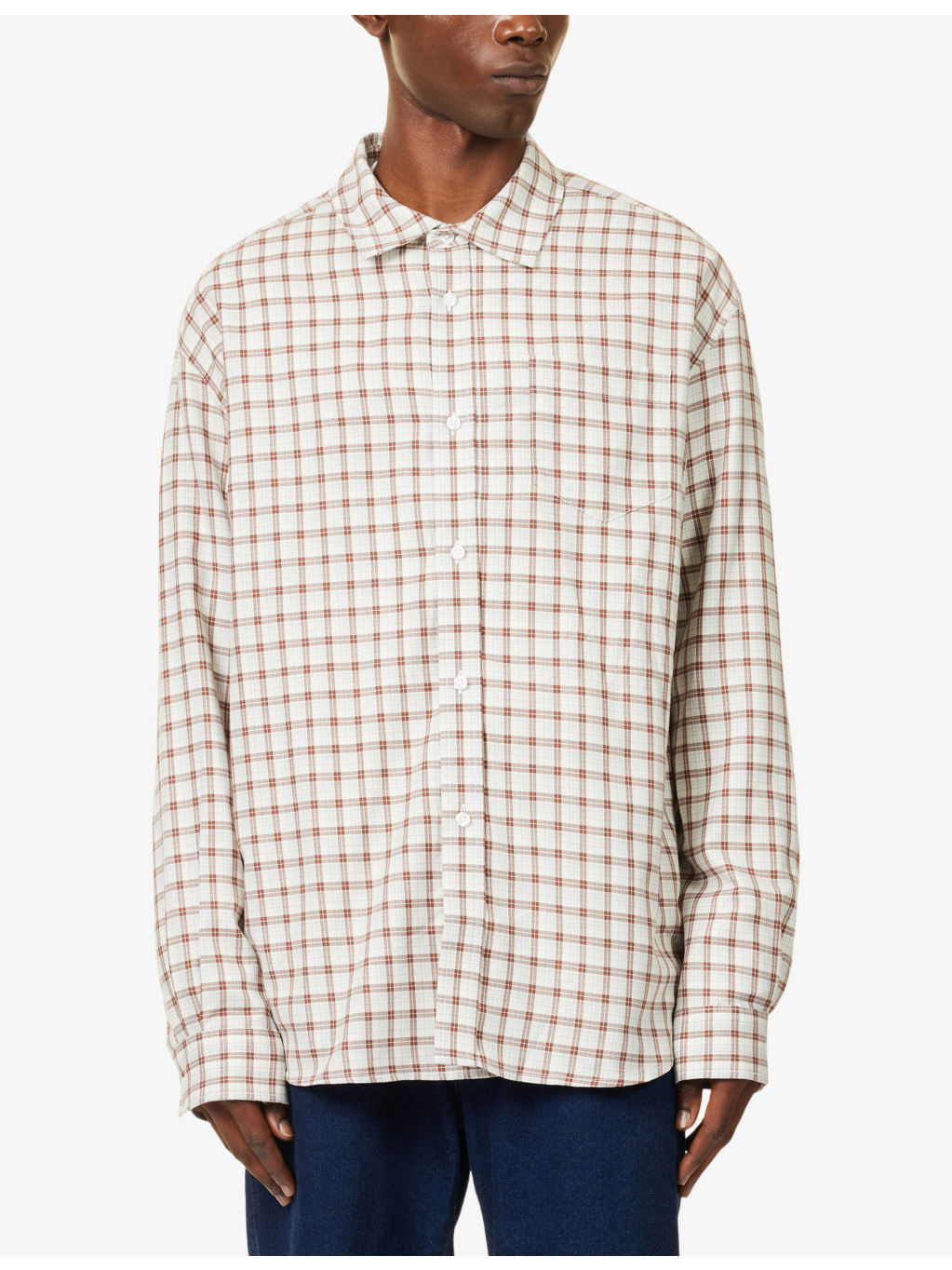 Checked Long-Sleeve Cotton Shirt - 3