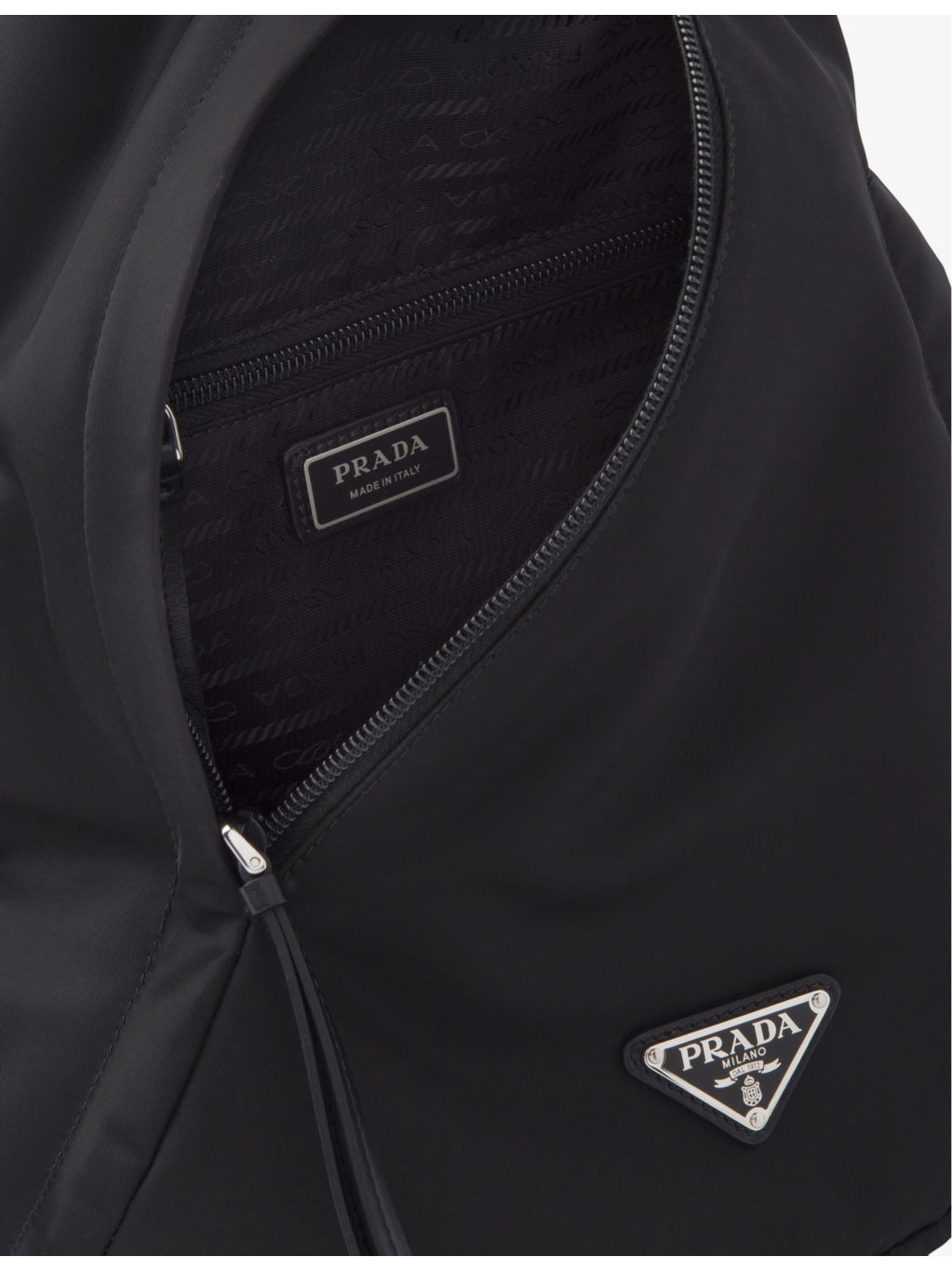 Re-Nylon recycled-nylon and leather backpack - 5