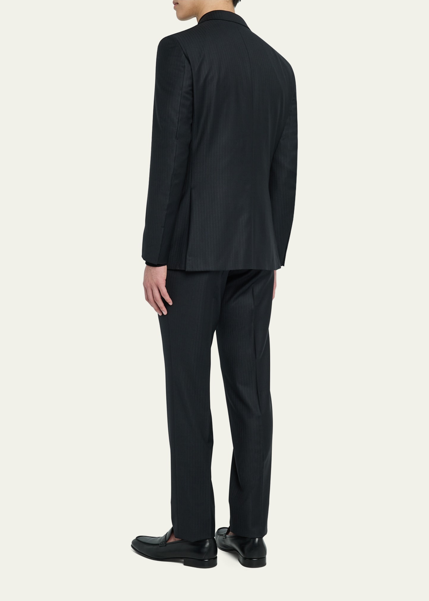 Men's Tonal Striped Wool Suit - 3