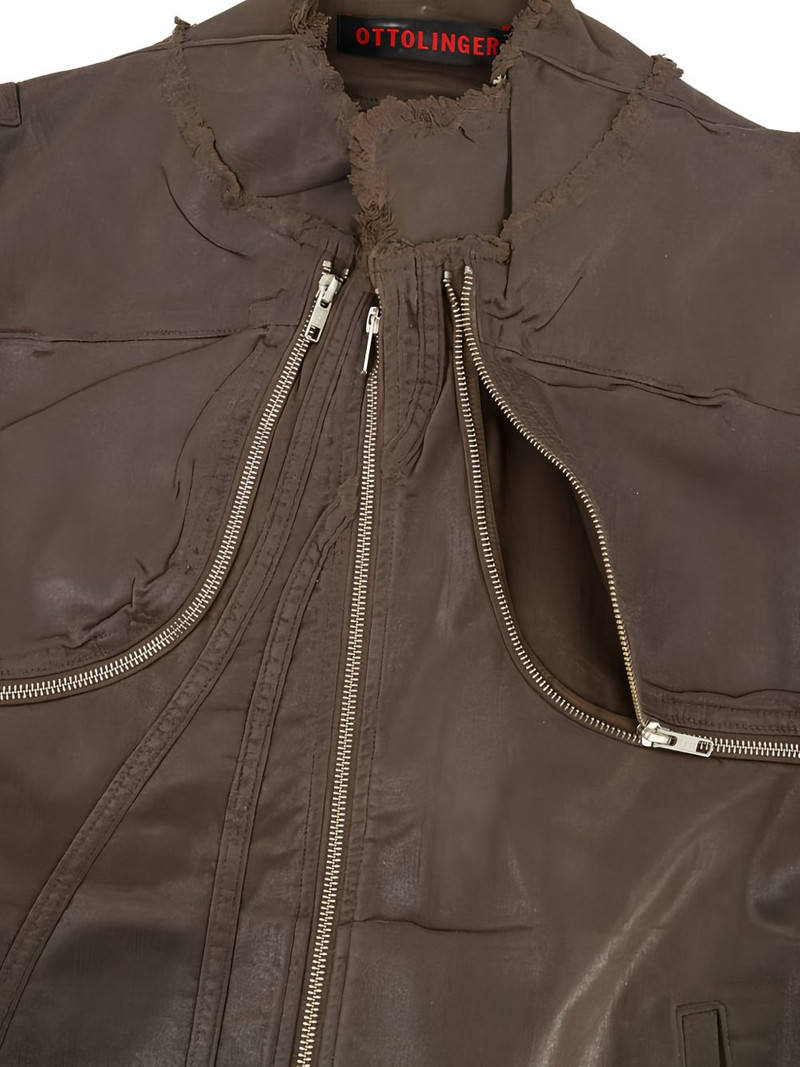 zip glazed denim jacket 3