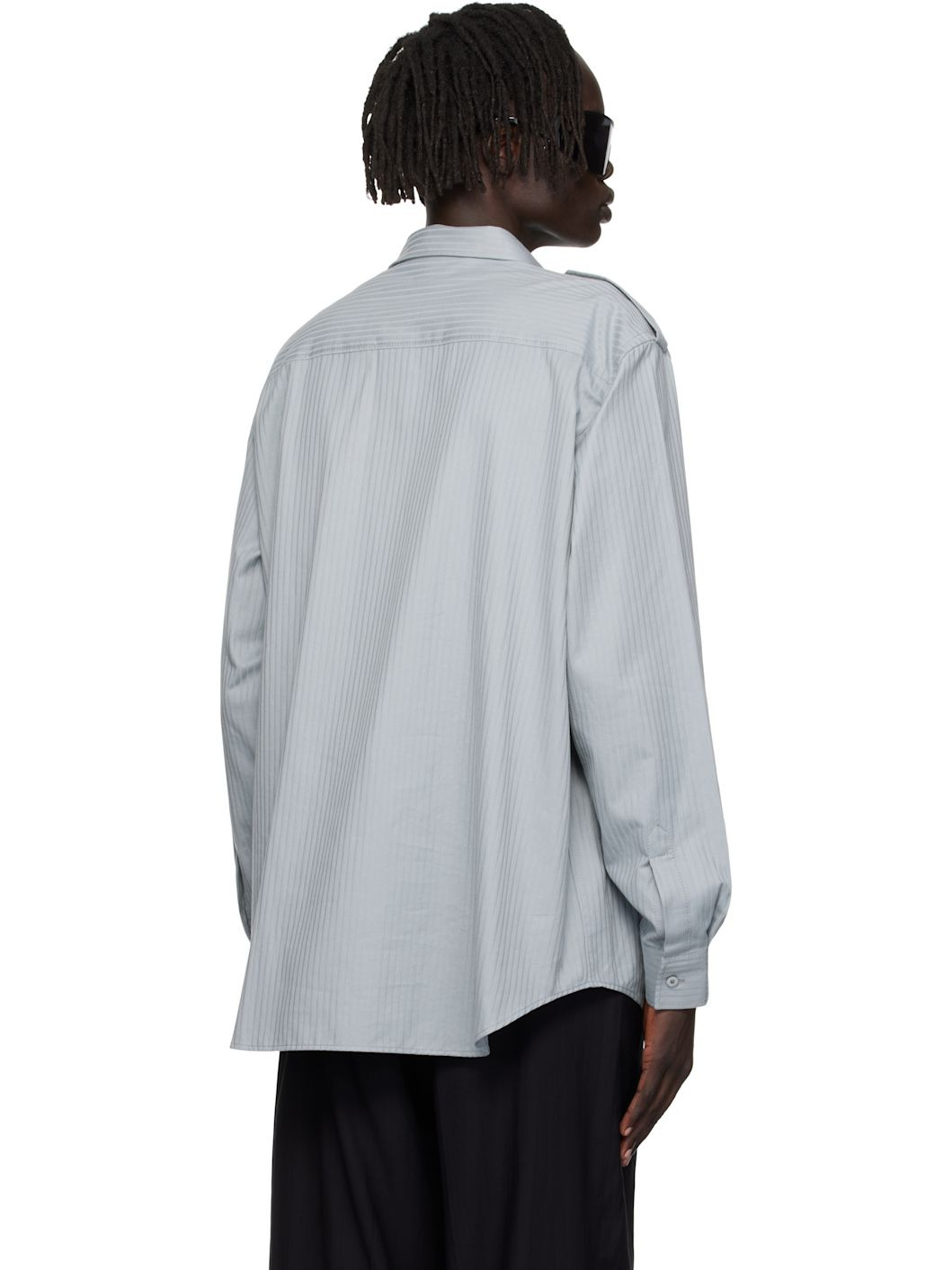 Gray Flap Pocket Shirt - 3