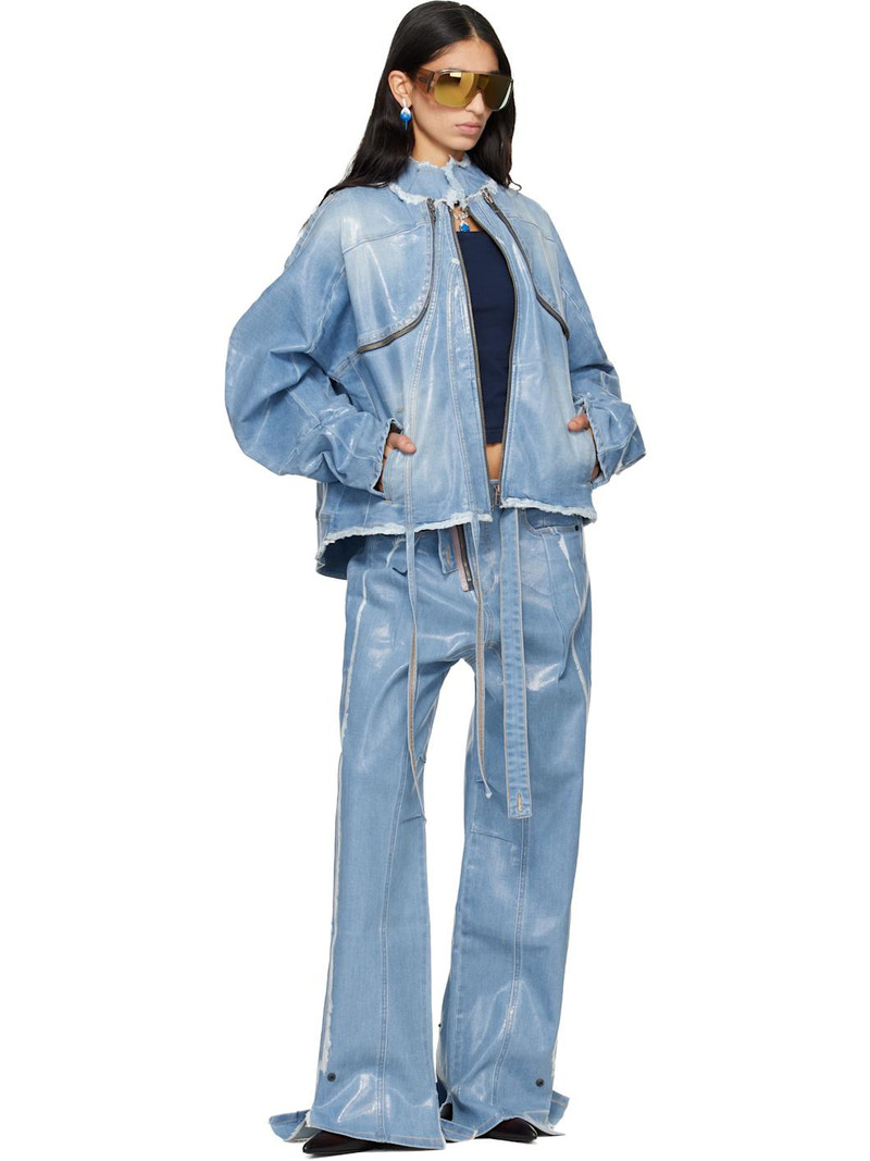 OTTOLINGER Blue Glazed Denim Zip Jacket outlook