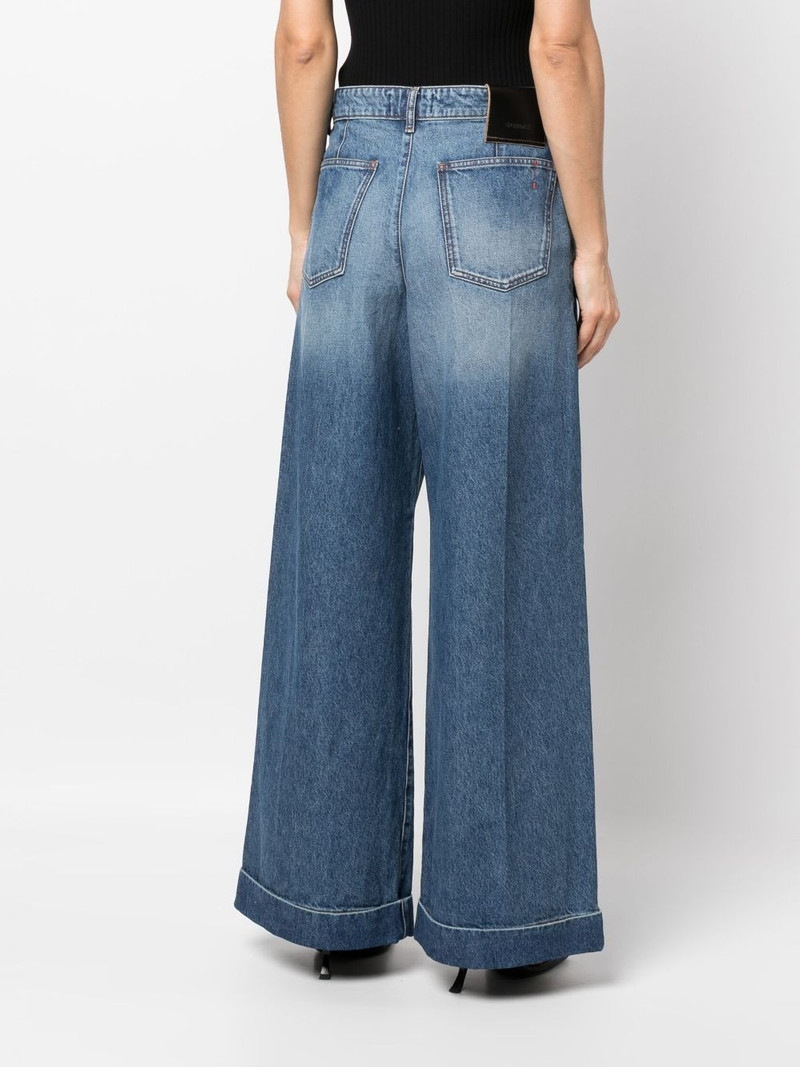 pleated wide-leg jeans 4