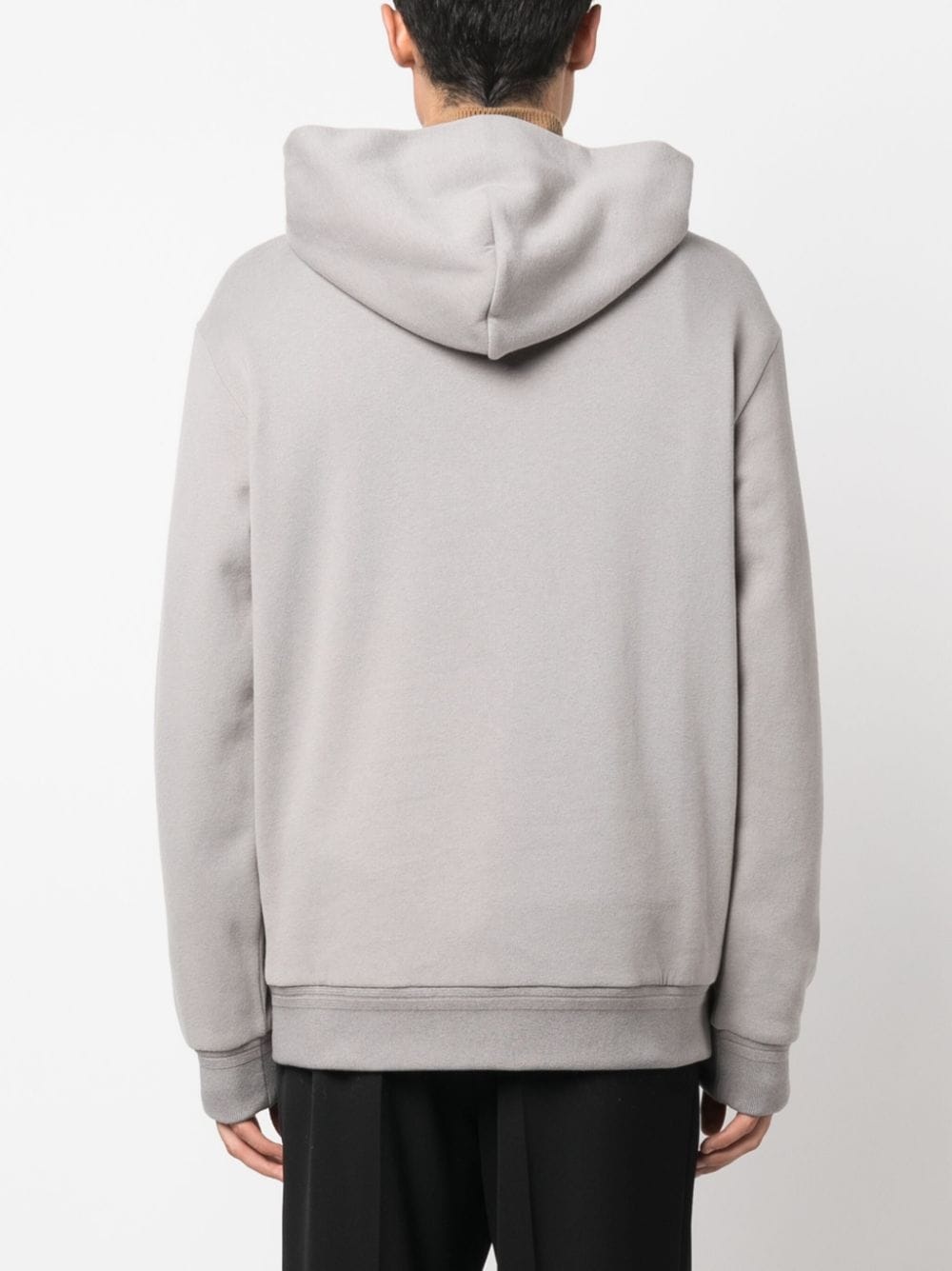 slouchy-hood cotton blend hoodie - 4