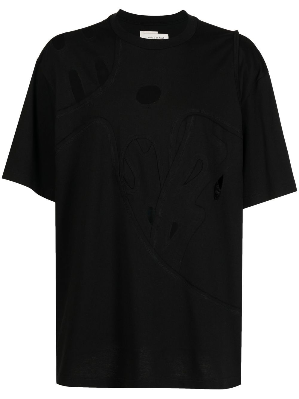 cut-out detail cotton T-shirt - 1