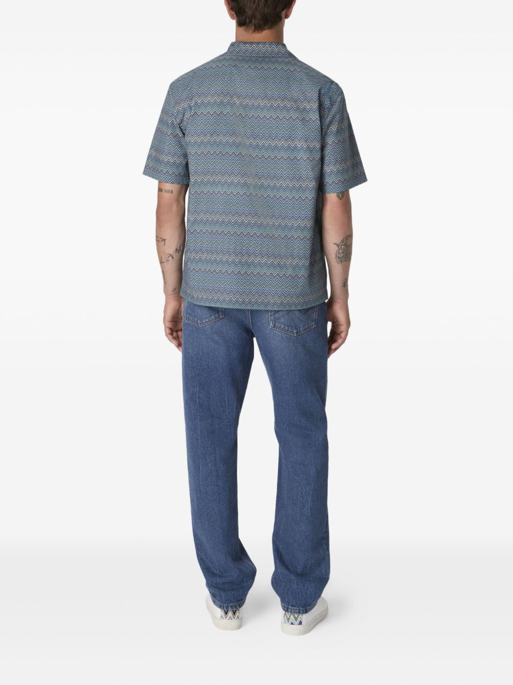 zig-zag short-sleeve shirt - 3