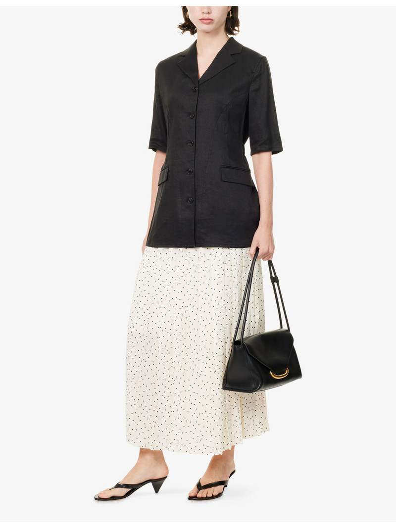 Theory Polka-Dot Pleat Woven Maxi Skirt outlook