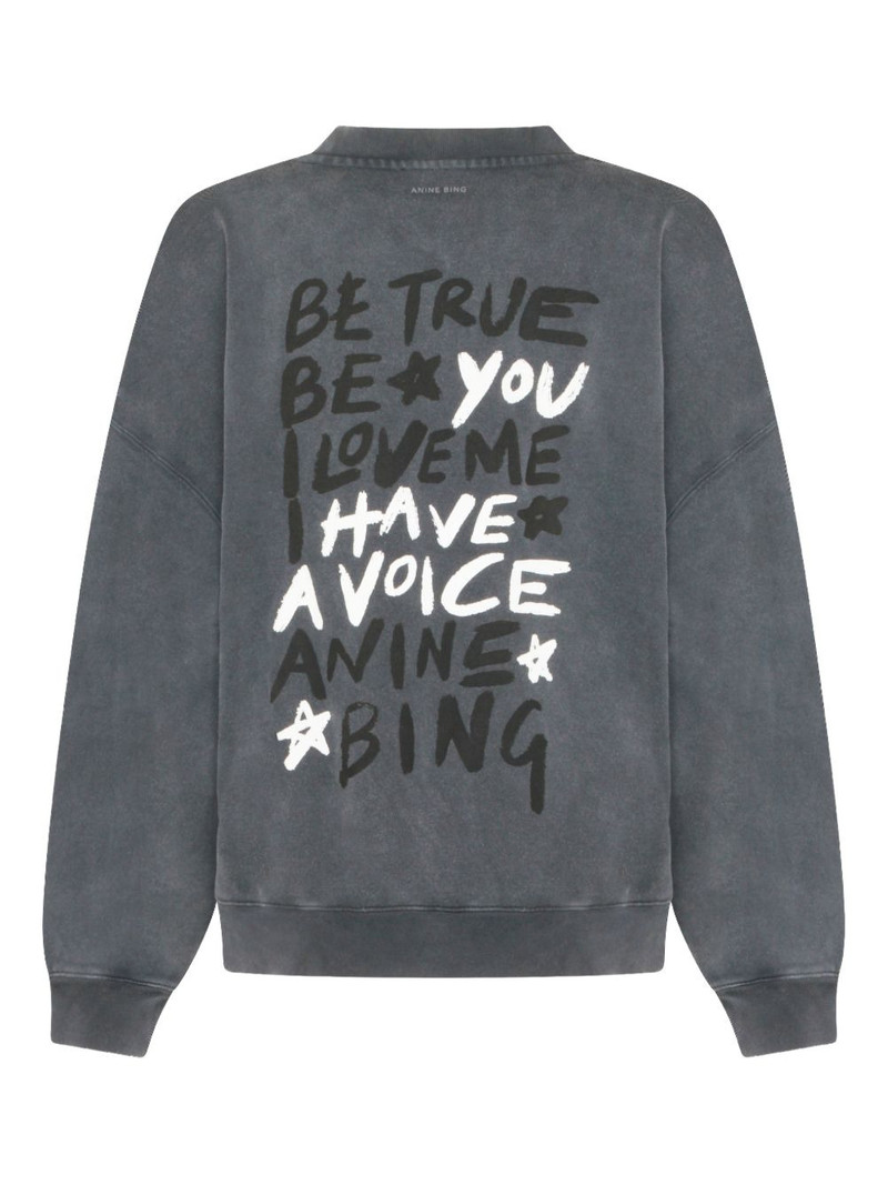 ANINE BING lettering-print sweatshirt outlook