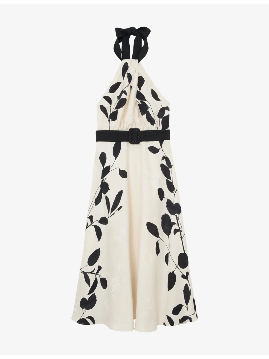 Libby Leaf-Print Woven Midi Dress - 1