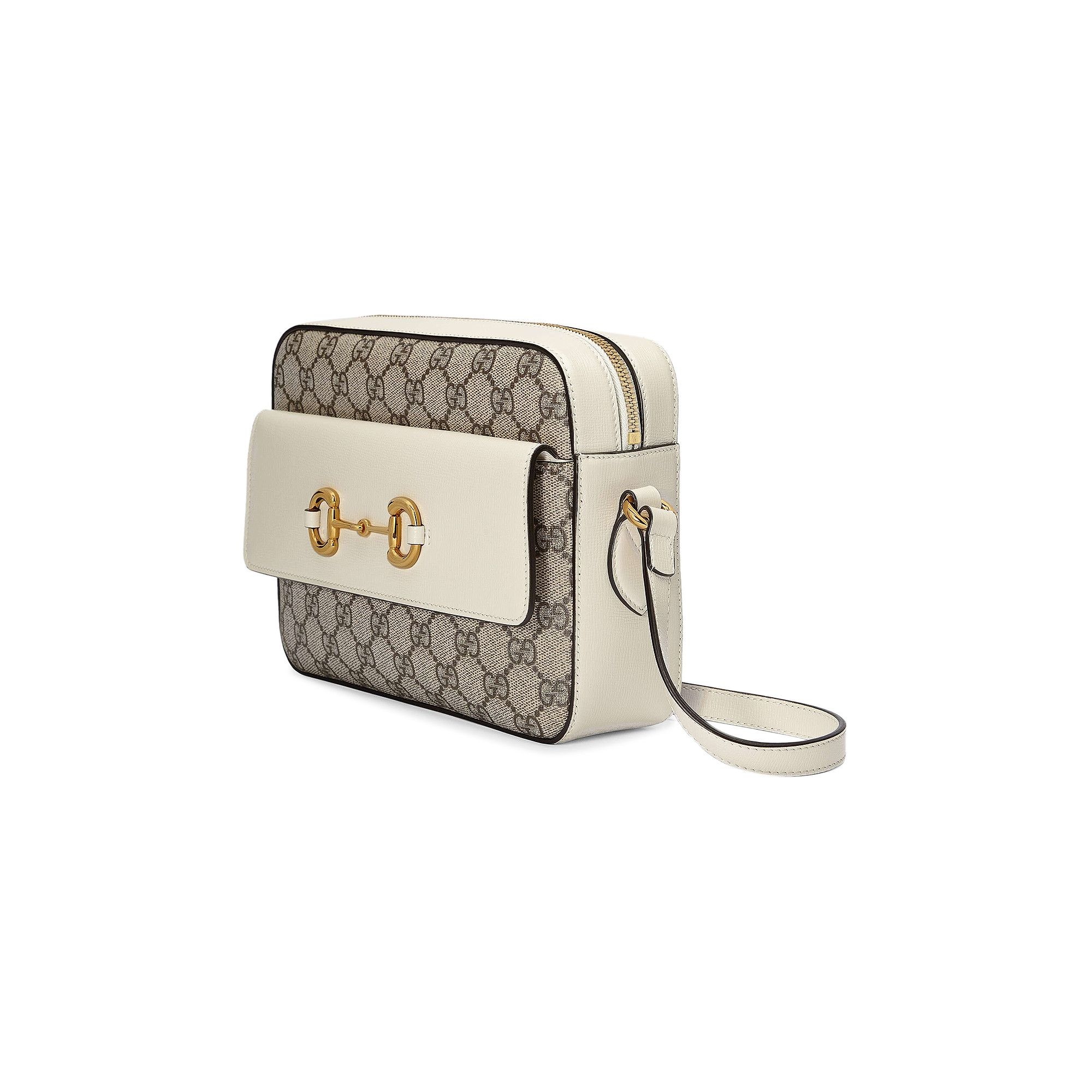 Gucci Horsebit 1955 Small Shoulder Bag 'White/Beige/Ebony' - 2