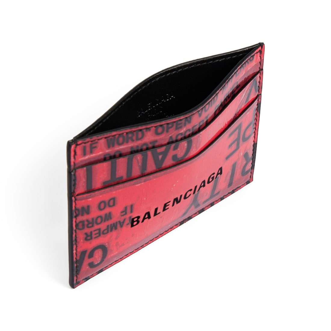 Men's Tape Type Card Holder in Black/red - 3