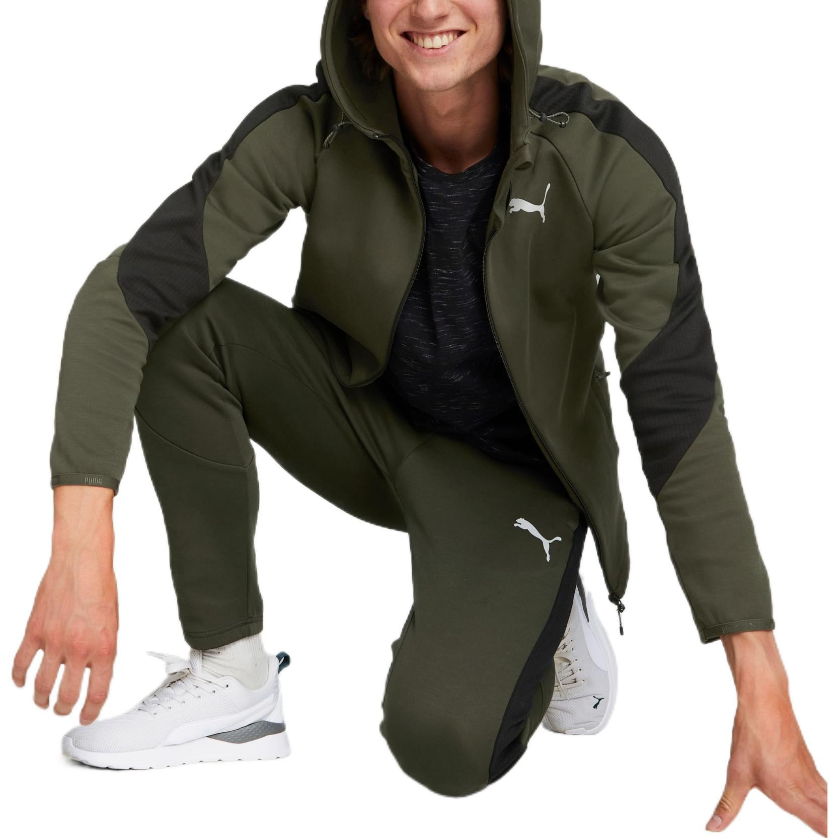 Puma Evostripe Full Zip Hoodie 'Green' 672386-70 - 3