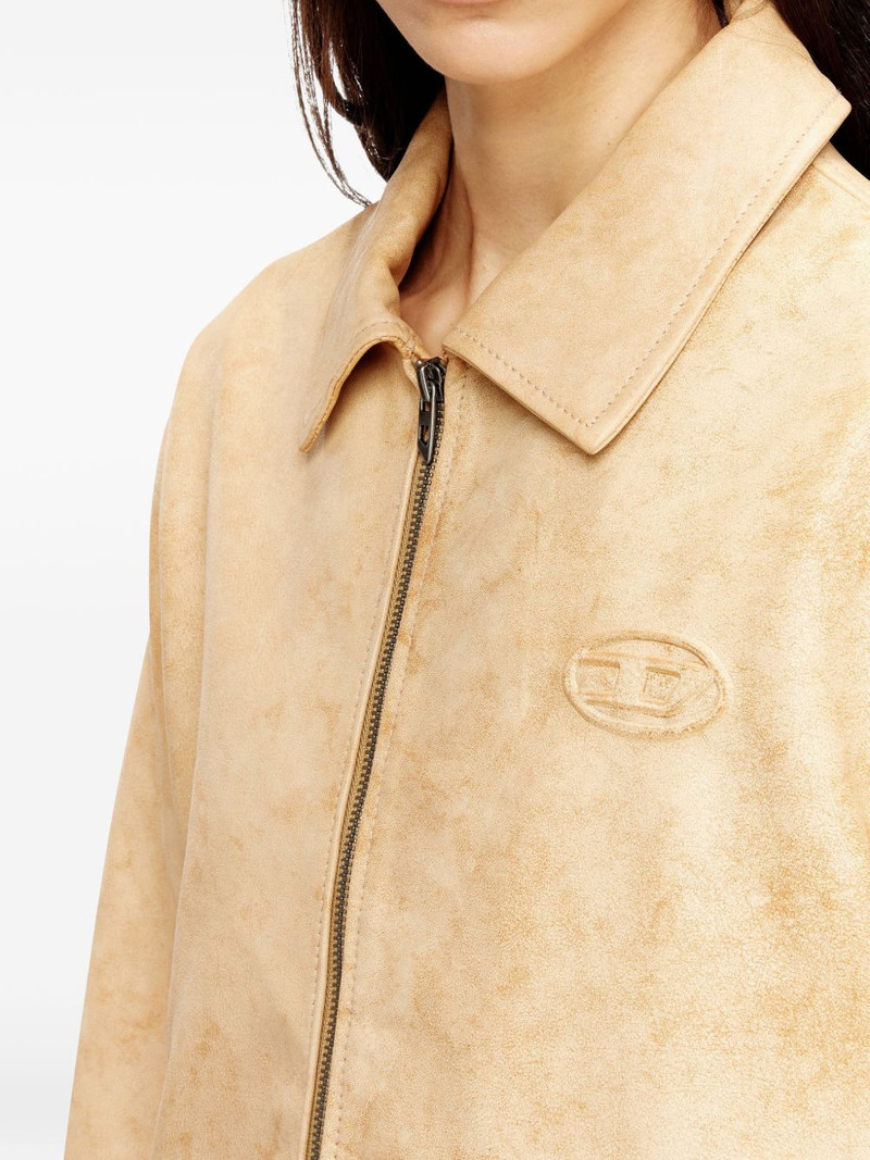 L-Amar-A-Fem-S1 embossed-logo leather jacket 5