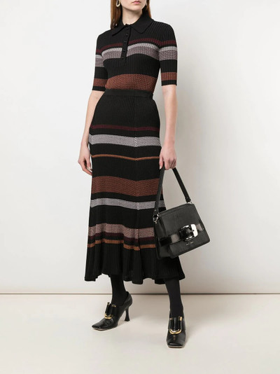 Proenza Schouler zig zag stripe knitted skirt outlook