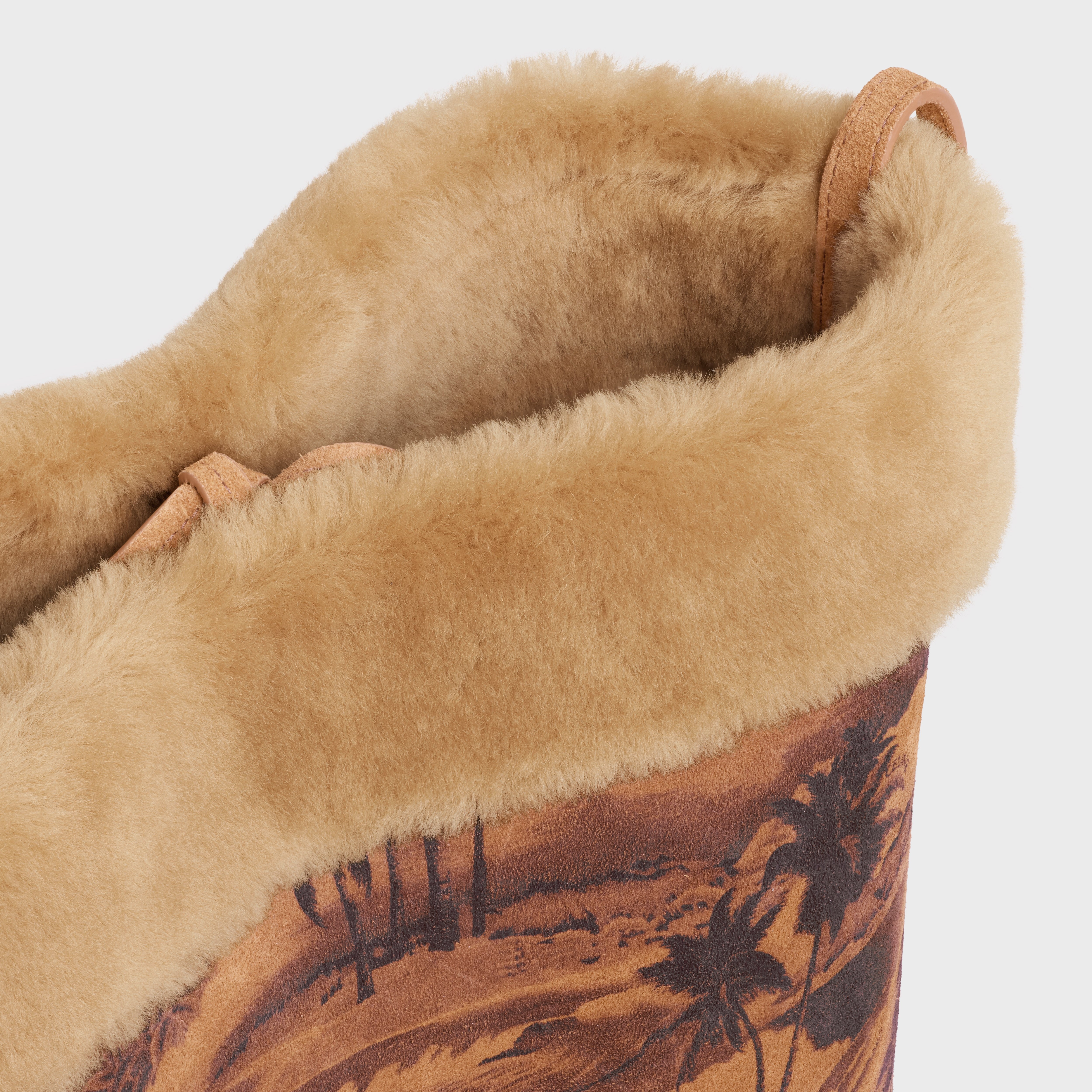BUCKET IN SHEARLING PALM TREES PRINT - 4