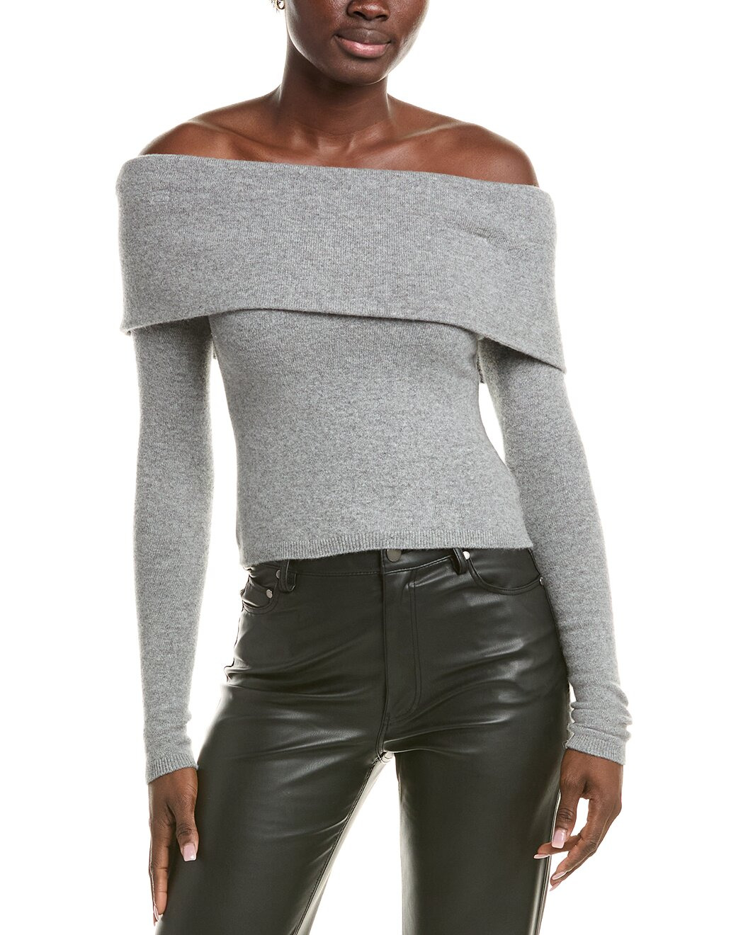 alice + olivia Coretta Off-Shoulder Cashmere-Blend Pullover - 1