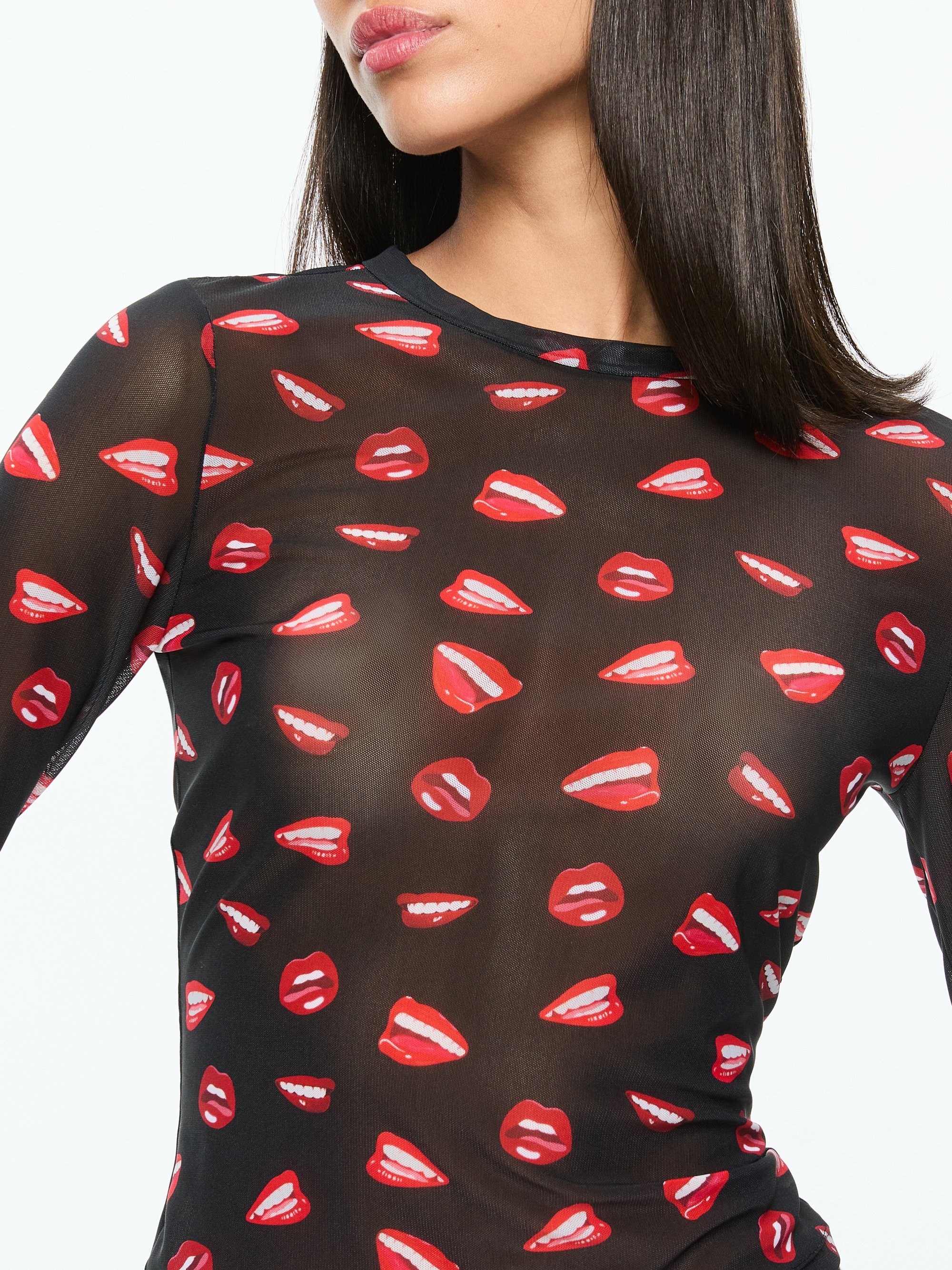 A+O X TOM WESSELMANN DELAINA MESH LONG SLEEVE TOP - 5