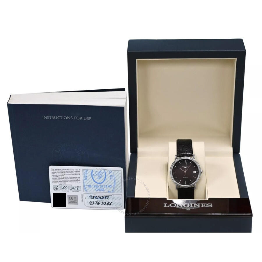 Pre-owned Longines Presence Automatic Black Dial Men's Watch L4.821.4.52.2 - 5