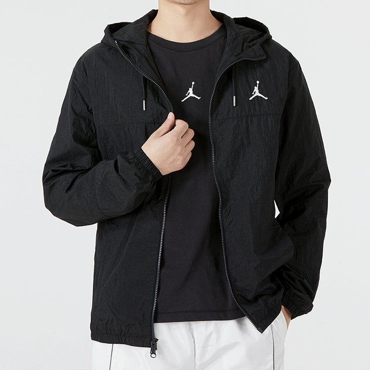 Air Jordan SS22 Solid Color Windproof Long Sleeves Jacket Black DJ0253-010 - 3