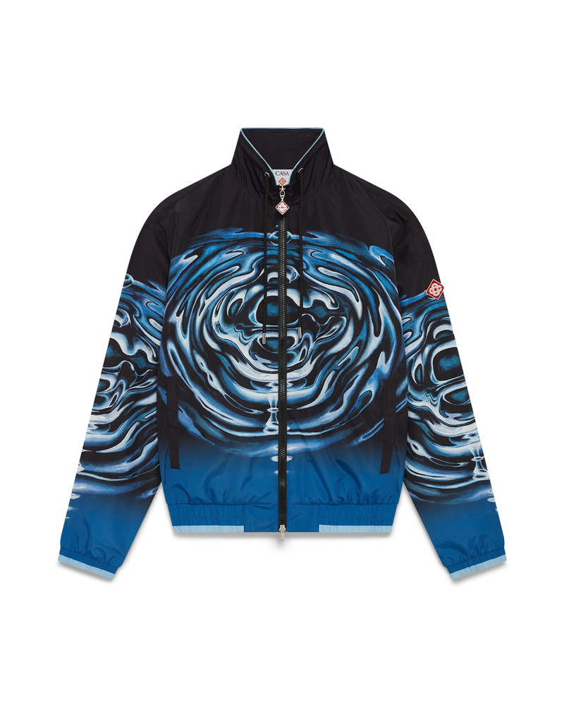 Warped Logo Ripple Windbreaker Jacket 1