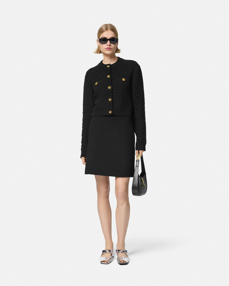 VERSACE Tweed Knit Cardigan Jacket outlook