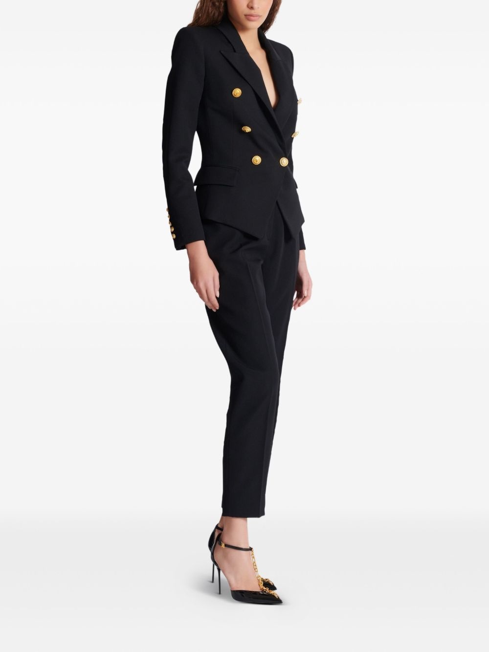 double-breasted fitted jacket - 4