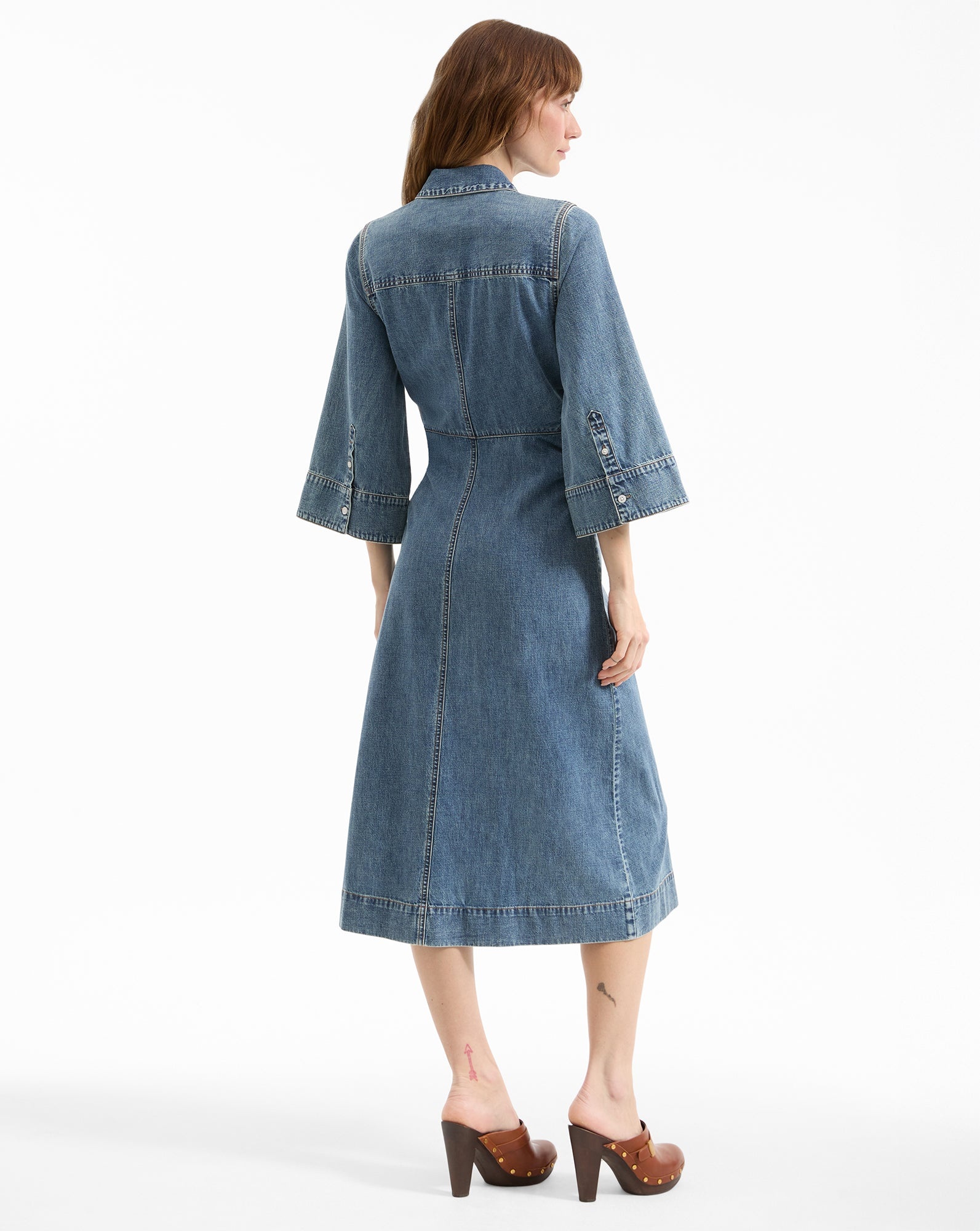 HAYDON DENIM MIDI DRESS - 5