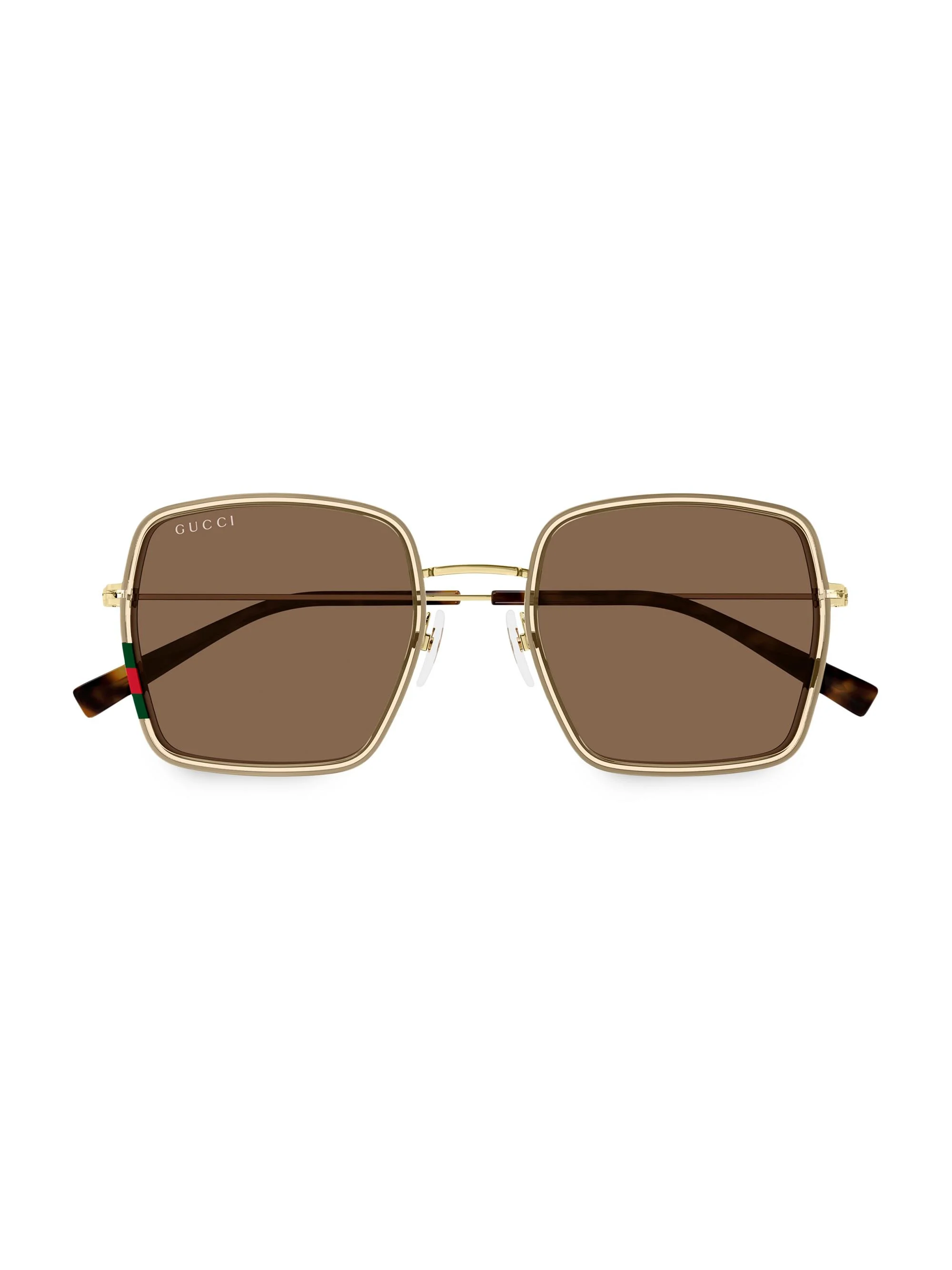 Women's GG Tiny 52MM Square Sunglasses - Gold Brown - 1