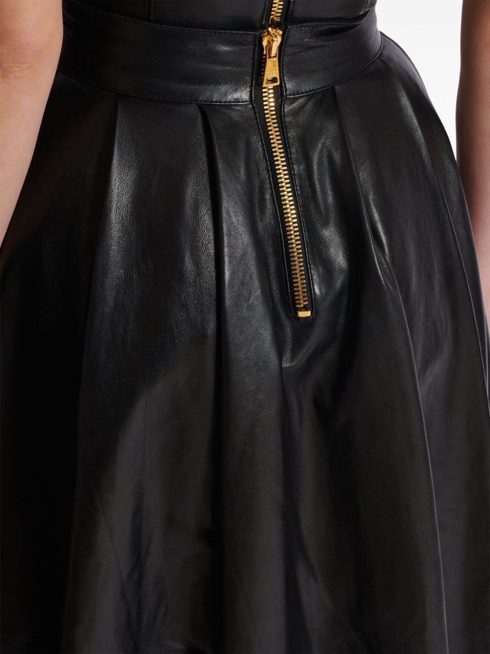 asymmetric leather skirt - 6