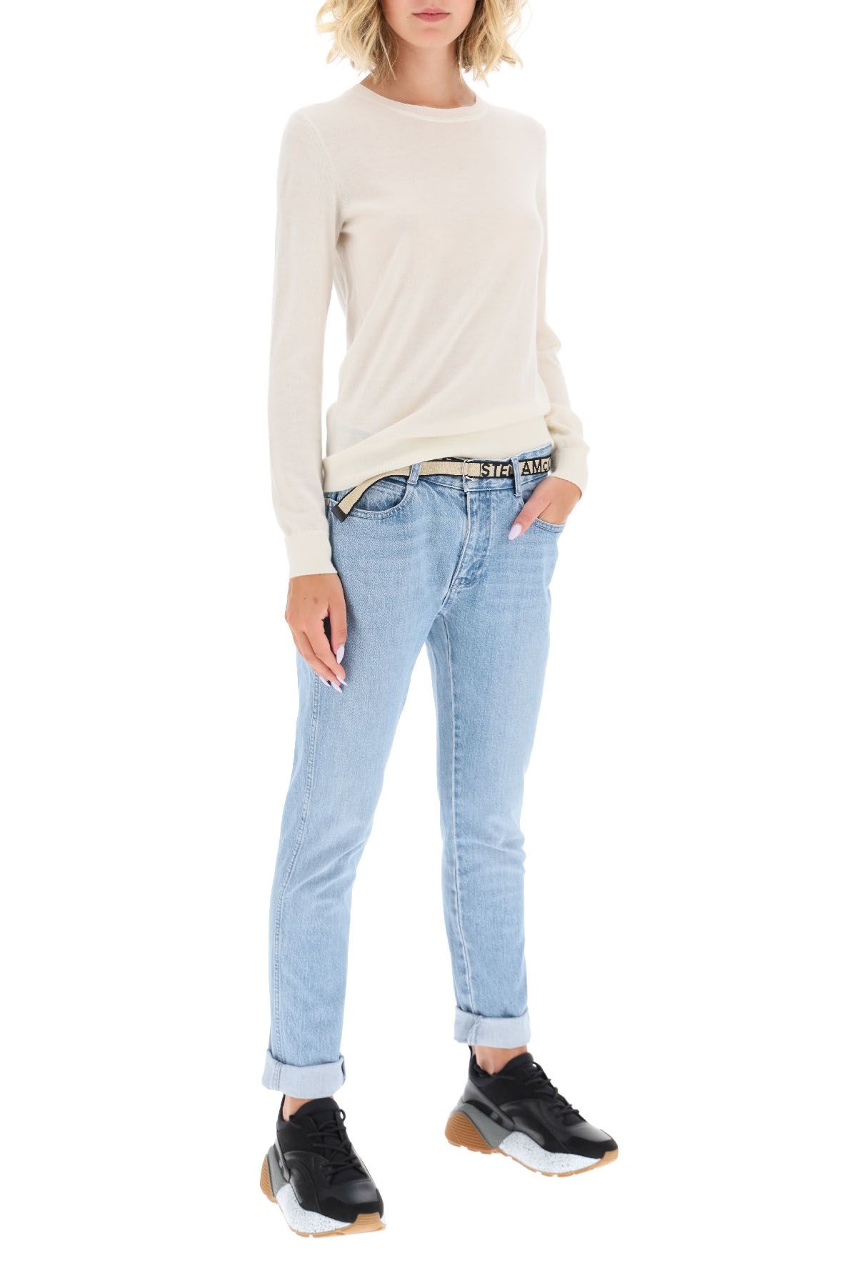 BELTED SKINNY JEANS - 2
