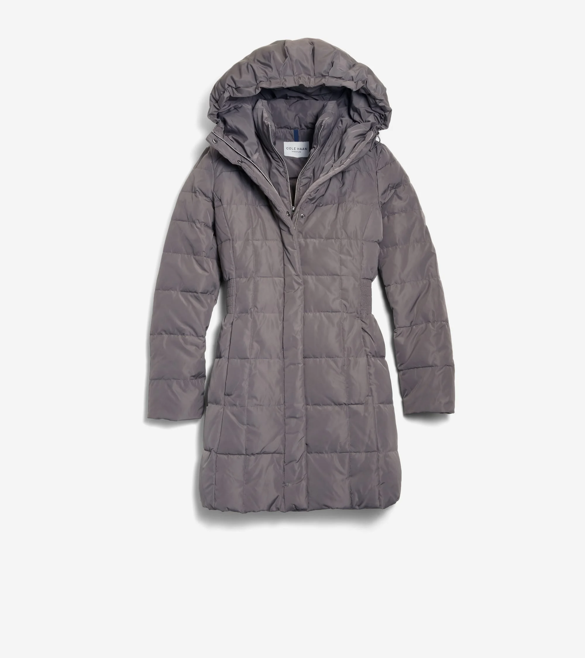 Women's 32" Signature Hooded Taffeta Down Coat - 1