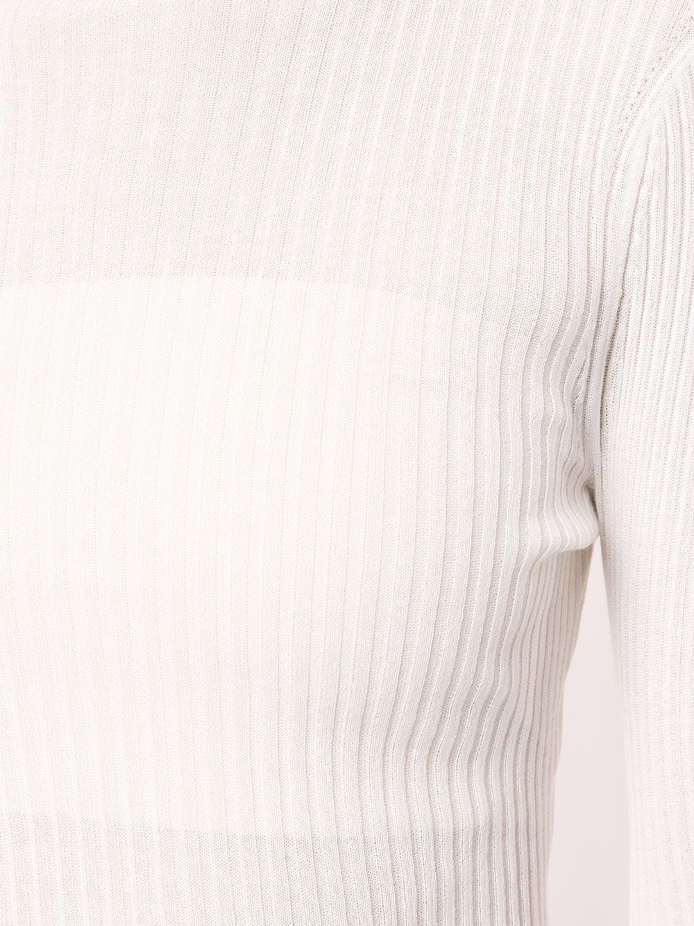 long sleeve ribbed knit sweatshirt - 5