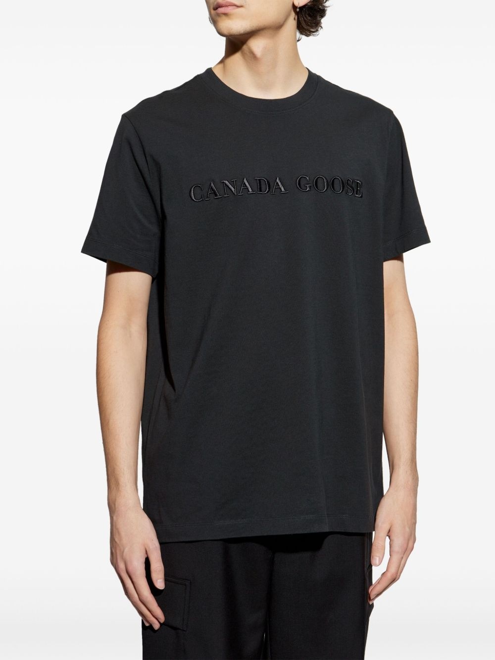 logo-embroidered T-shirt - 3