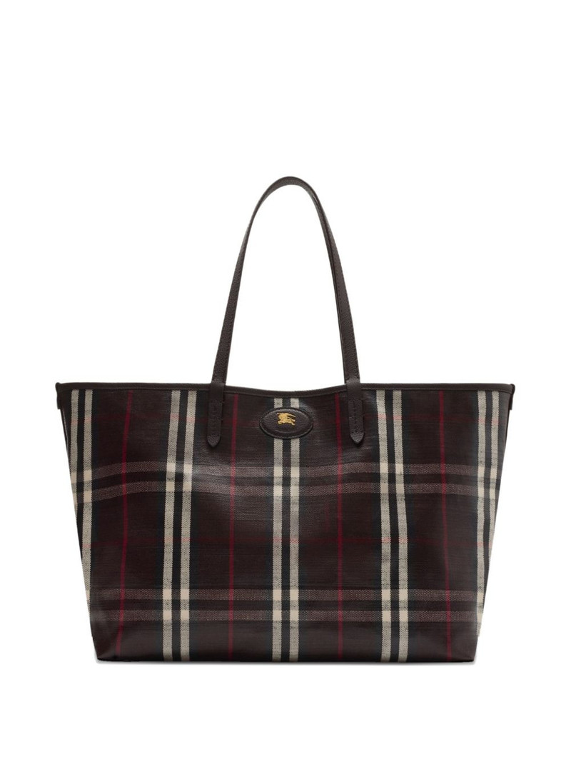Burberry Highlands check tote bag outlook