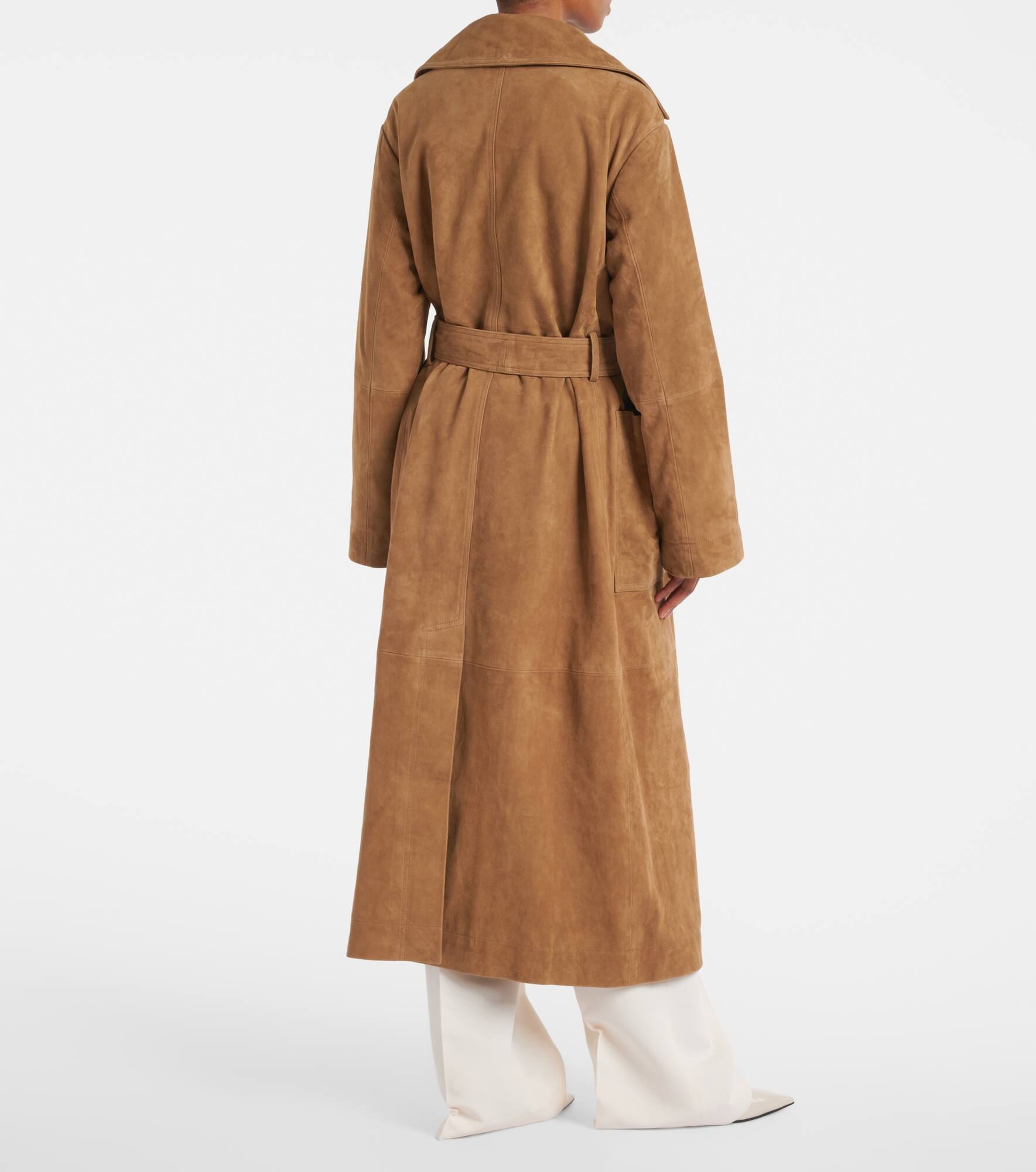 Suede wrap coat - 3