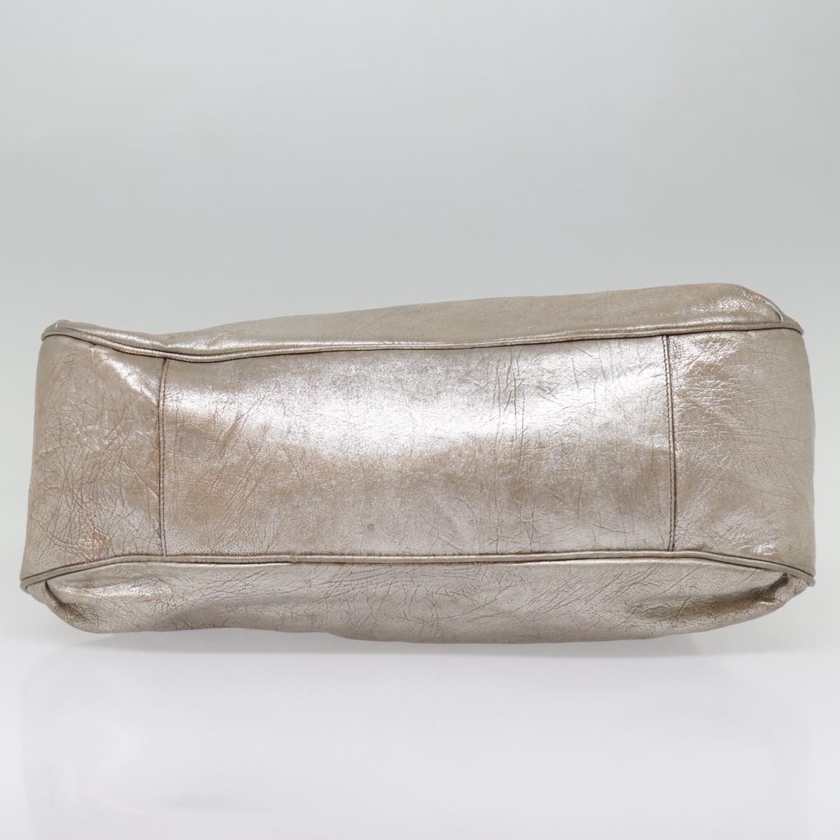 CELINE Hand Bag Leather Silver - 9