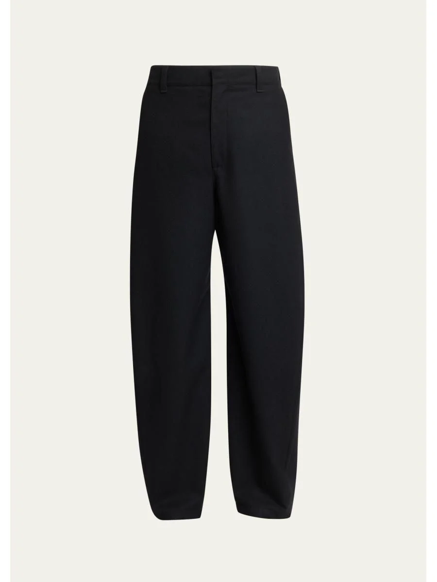 Men's Wool Flannel Straight-Leg Trousers - 1