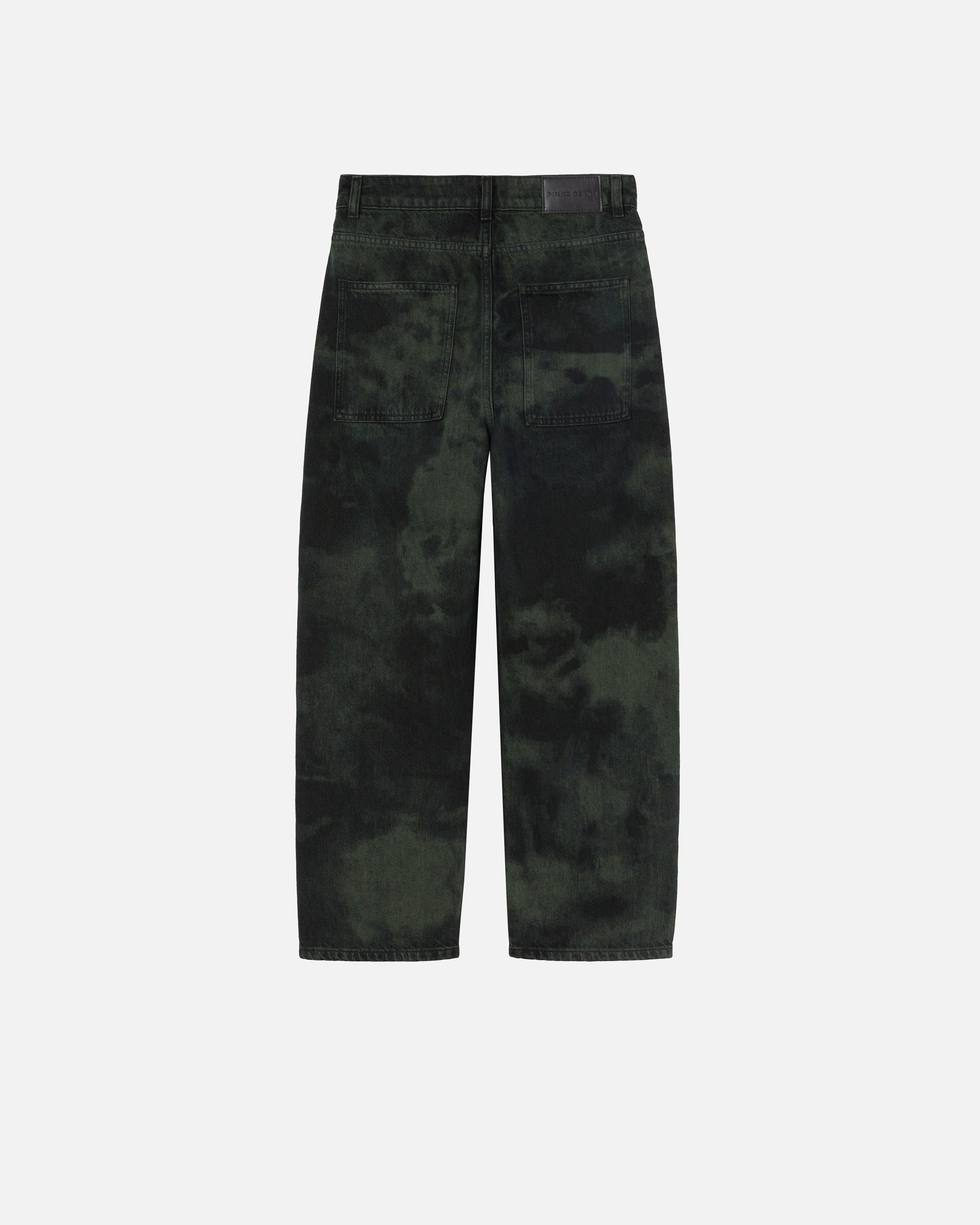 LOOSE-FIT SPOTTED BLACK DENIM JEANS - 6
