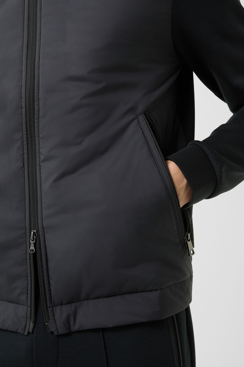 Rover hybrid jersey jacket in Black 5