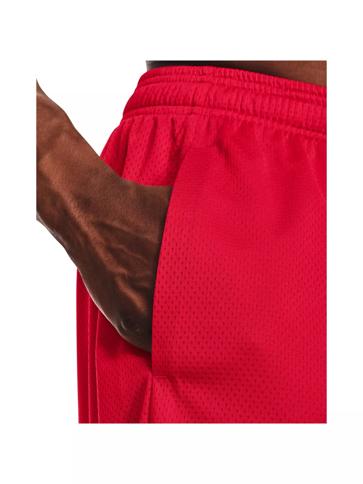 Men's Tech Mesh Red Shorts - 4