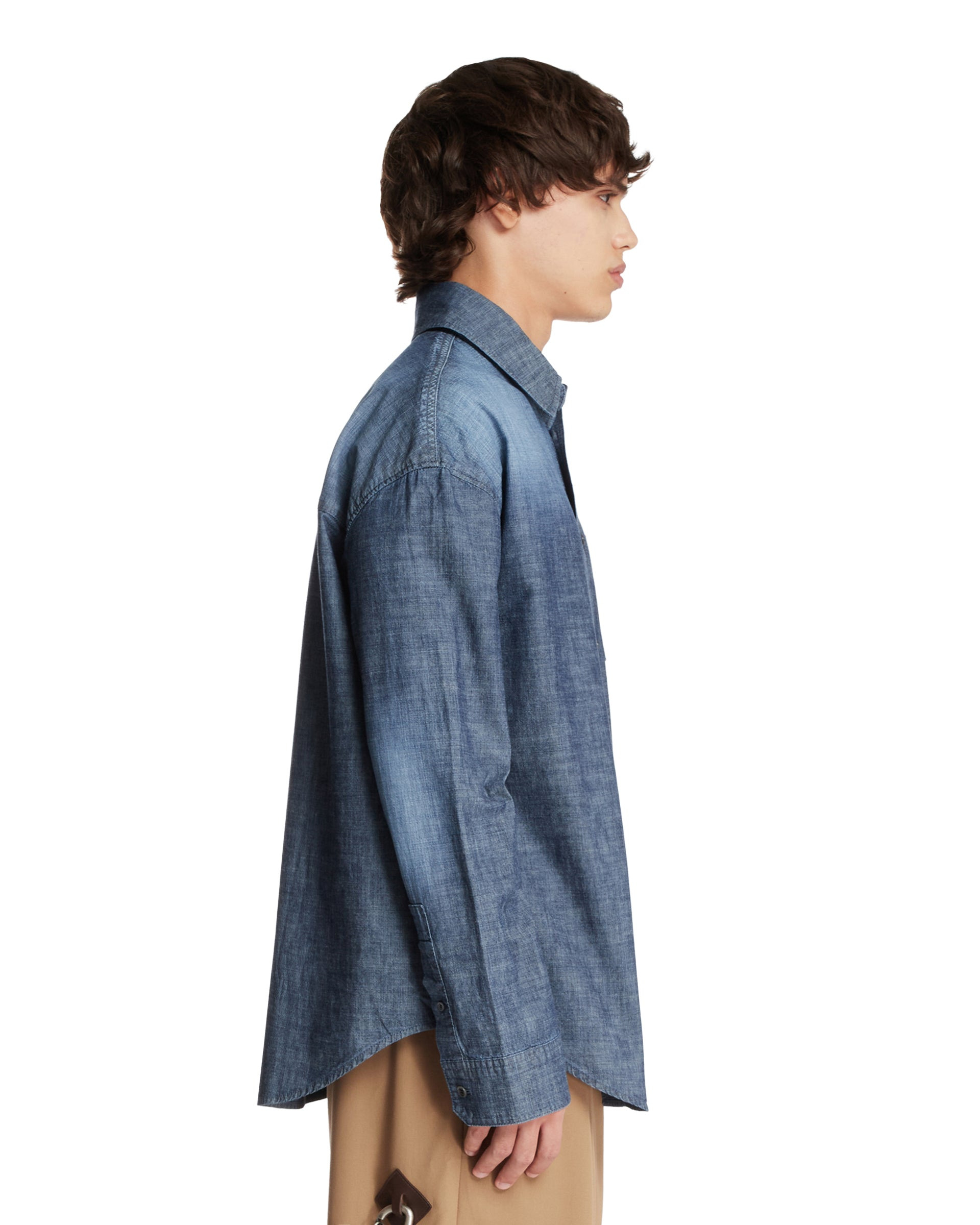Blue Cotton Shirt - 5